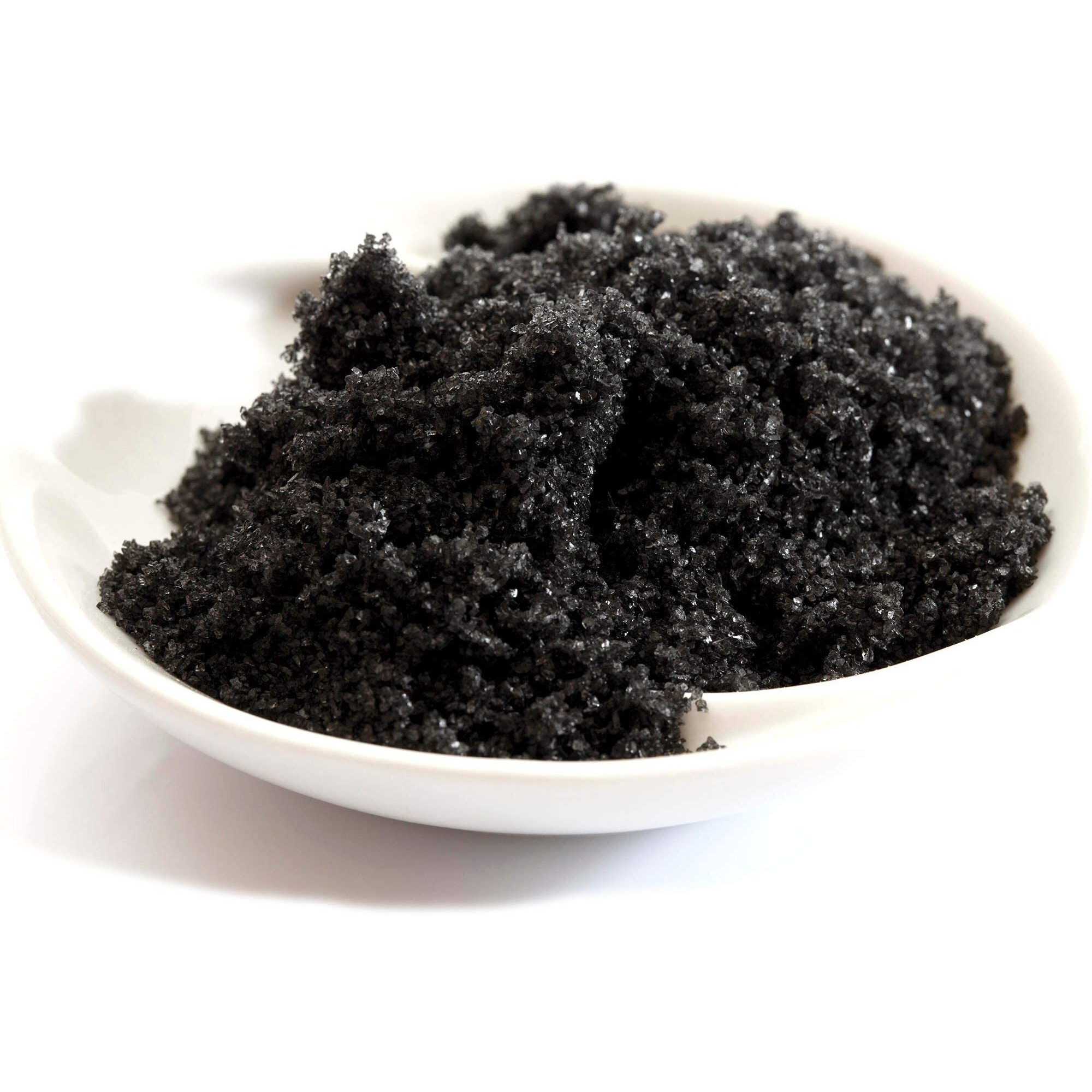 The Spice Lab Black Salt - Real Hawaiian Black Lava Salt - Fine 1 Pound - Ou Kosher Gluten-Free Non-Gmo Gourmet Salt - Authentic Hawaiian Black Salt - Excellent Halloween Margarita Salt - No. 4061