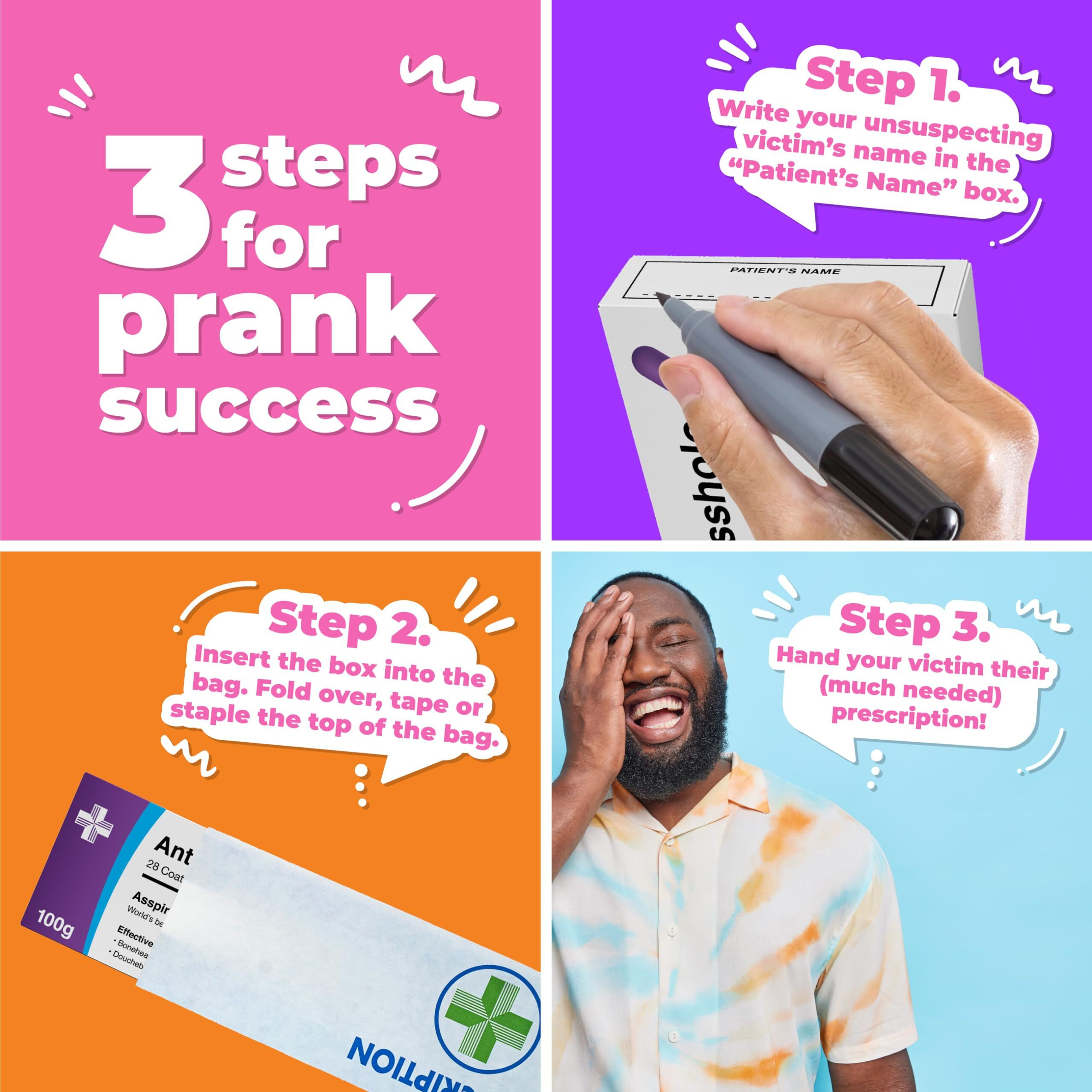 Funny Prank Pill Box, Gag Gifts For Women, 30Th 40Th 50Th 60Th 70Th Birthday Gifts For Him, Novelty Joke Birthday Gifts For Girlfriend, Birthday Gift Hamper For Her, Secret Santa, Stocking Filler