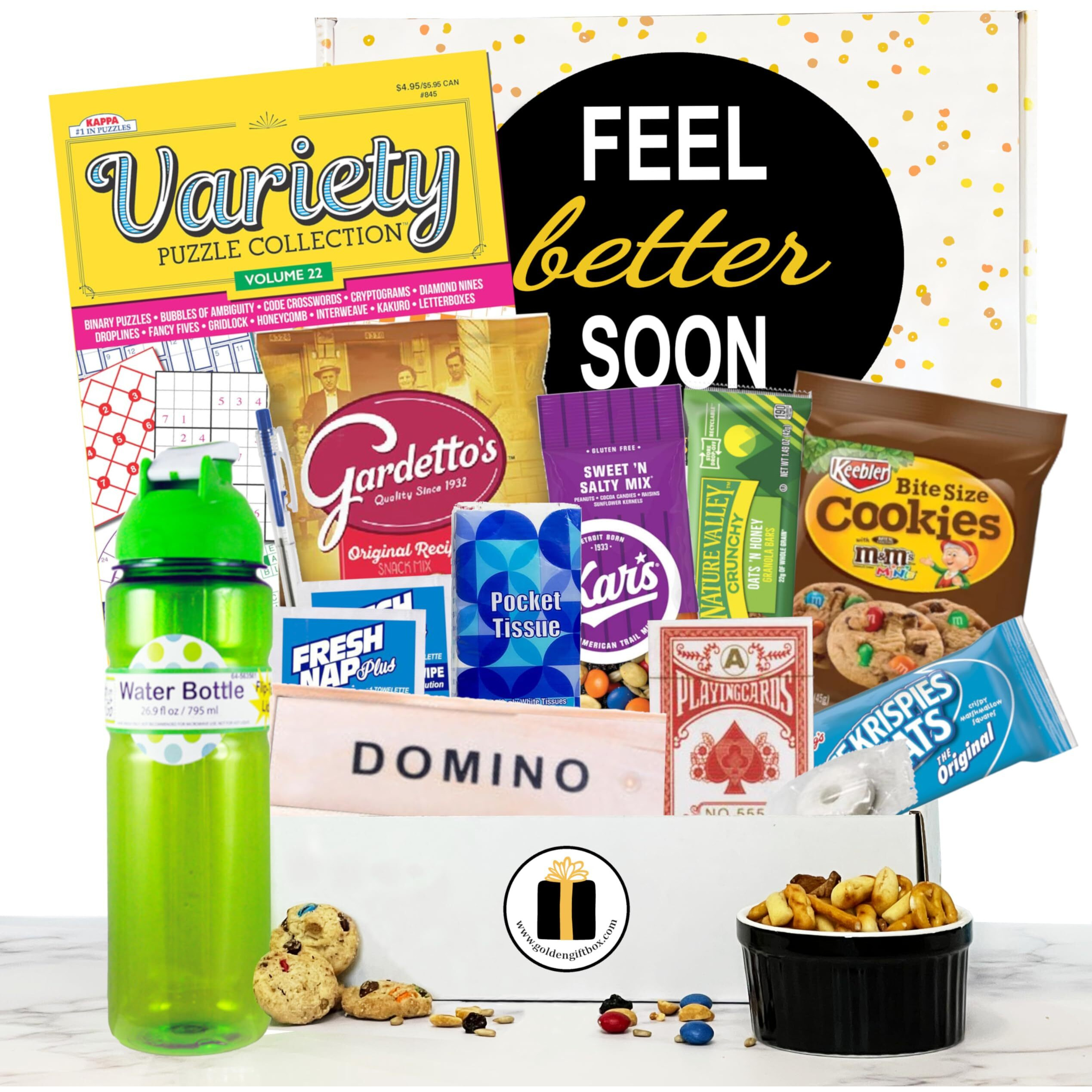 Get Well Soon Gift Basket Care Package For A Sick Friend - Get Well Soon Gifts For Men And Sick Care Package For Sick Friend (Vibrant Splash Feel Better Soon)