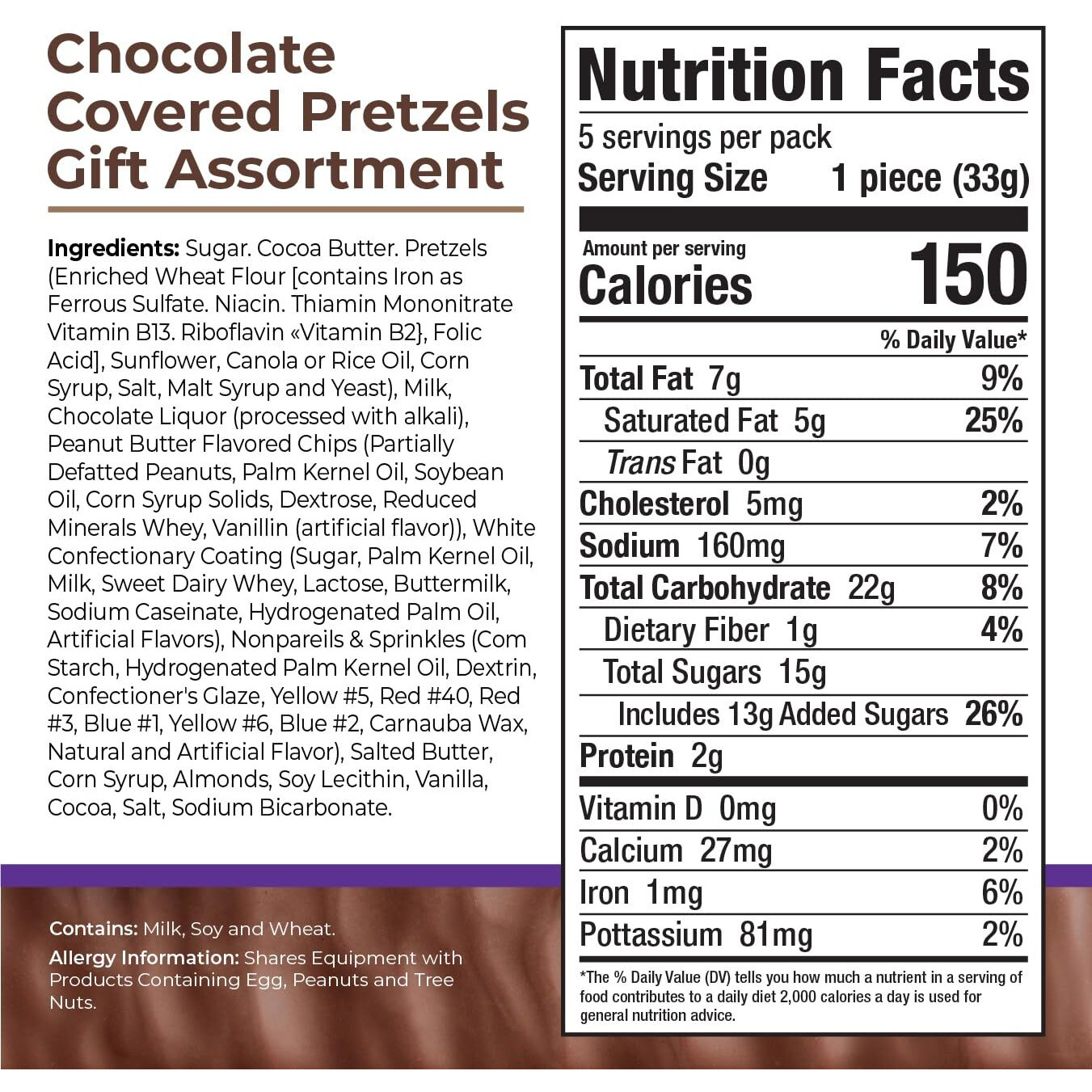 Asher's Chocolates, Chocolate Covered Pretzels Gift Basket, Holiday Assortment Of Candy, Small Batches Of Kosher Chocolate, Family Owned Since 1892, Improved Box Design (Milk & Dark)