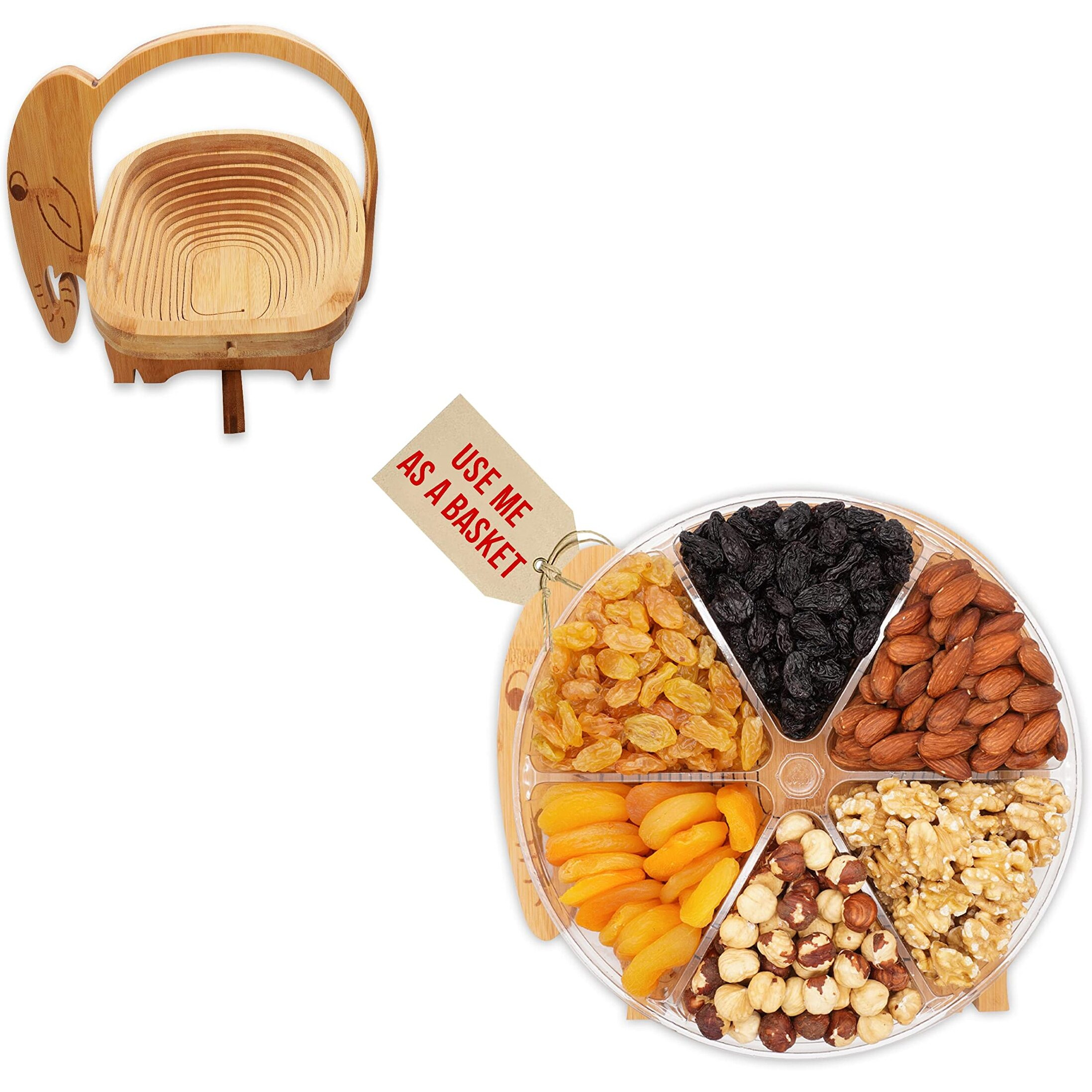 Secret Garden's Fruit And Nuts Gourmet Gift Baskets Turns Into Basket Healthy Fresh Gift For, Valentines Day - Birthday | Fathers Mothers Day - Business Corporate Gift Idea Clients Gift Idea Clients