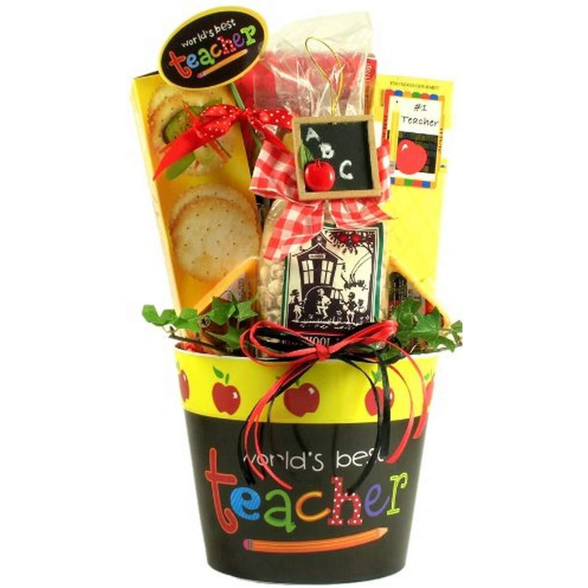 Worlds Best Teacher, Gift Basket For Teachers