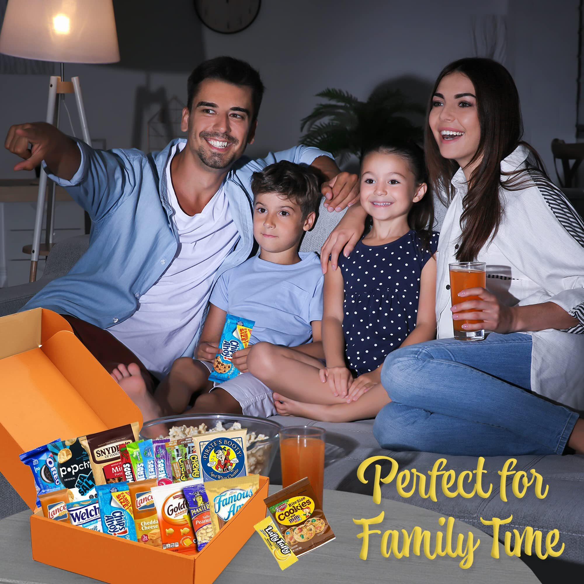 Snack Box Care Package (150) Variety Snacks Gift Box Bulk Snacks -Valentines Day College Students, Military, Work Or Home - Over 9 Pounds Of Snacks Snack Box Fathers Gift Basket Gifts For Men