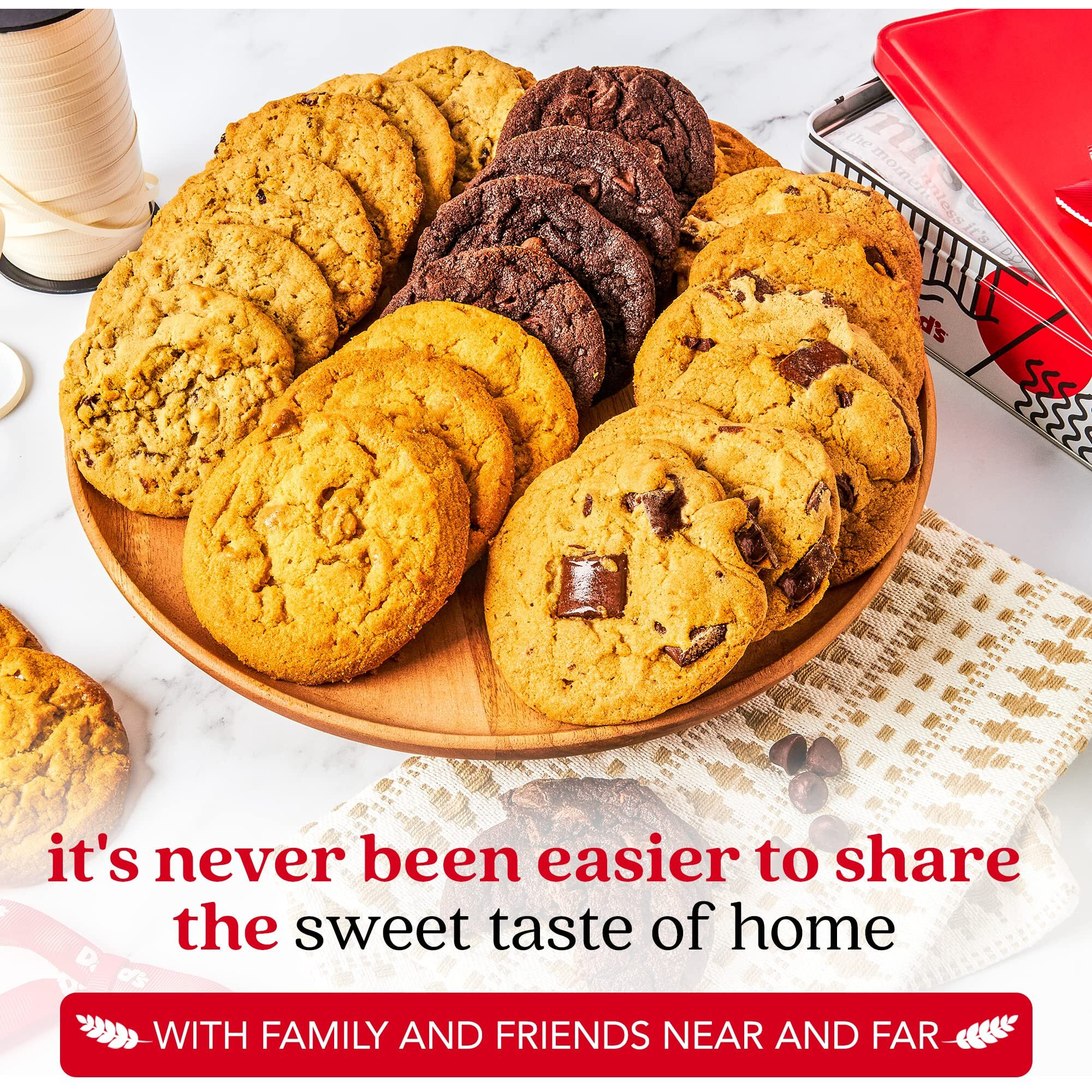 David's Cookies 2Lbs Assorted Flavors Fresh Baked Cookies - Handmade And Gourmet Cookies - Delectable And Made With Premium Ingredients - Cookie Gift Basket - Great Gift For All Occasions