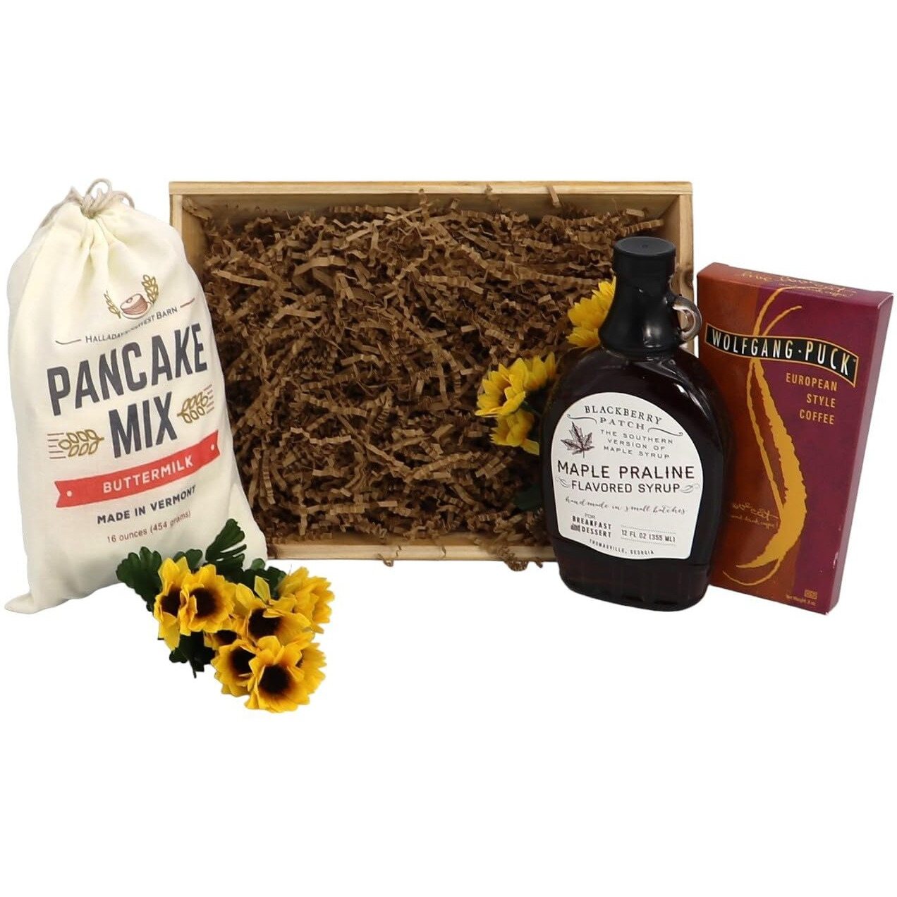 Gift Basket Village Gourmet Breakfast Gift Crate - Artisan Pancake Mix, Premium Syrup & Rich Coffee