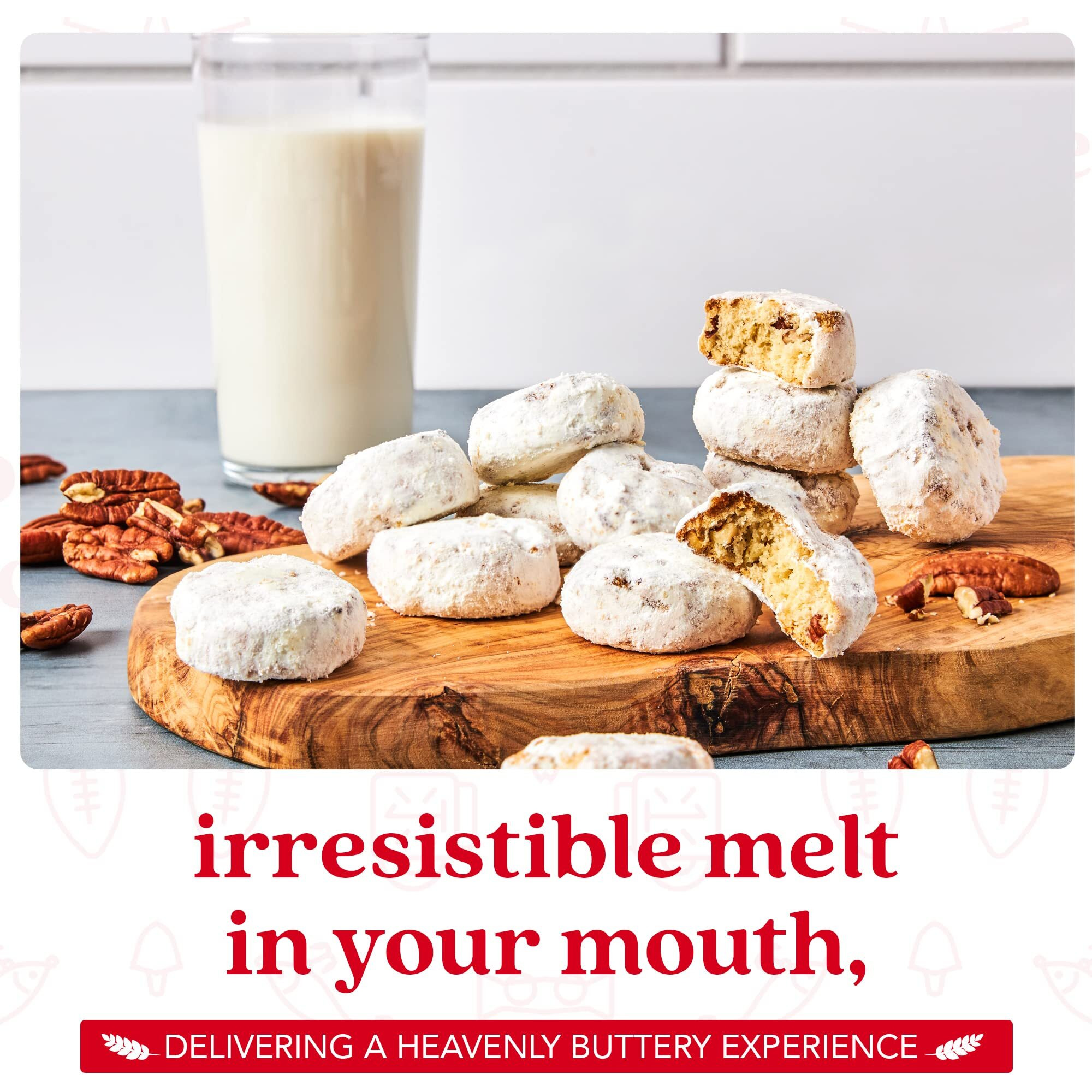 Davids Cookies Father's Day Gift Butter Pecan Meltaways Flavored Gormet Cookies With Crunchy Pecans - Delicious Ideal Cookie Gift Basket For Dads This Father's Day 1 Lb