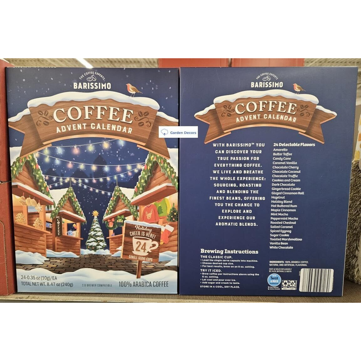 Barissimo Coffee Limit Edition Advent Calendar Unique 24 Cups 8.47Oz 240G