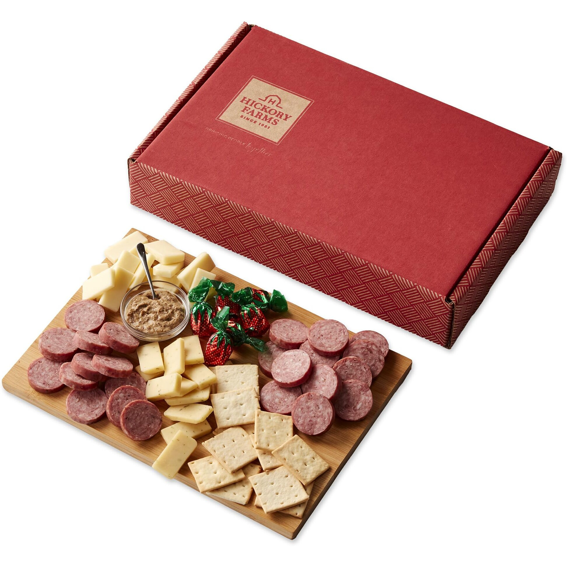 Hickory Farms Farmhouse Sausage & Cheese Medium Gift Box | Gourmet Food Basket | Charcuterie | Father's Day Gift | Perfect For Family, Birthday, Sympathy, Congratulations, Retirement, Thinking Of You, Father's Day Gift