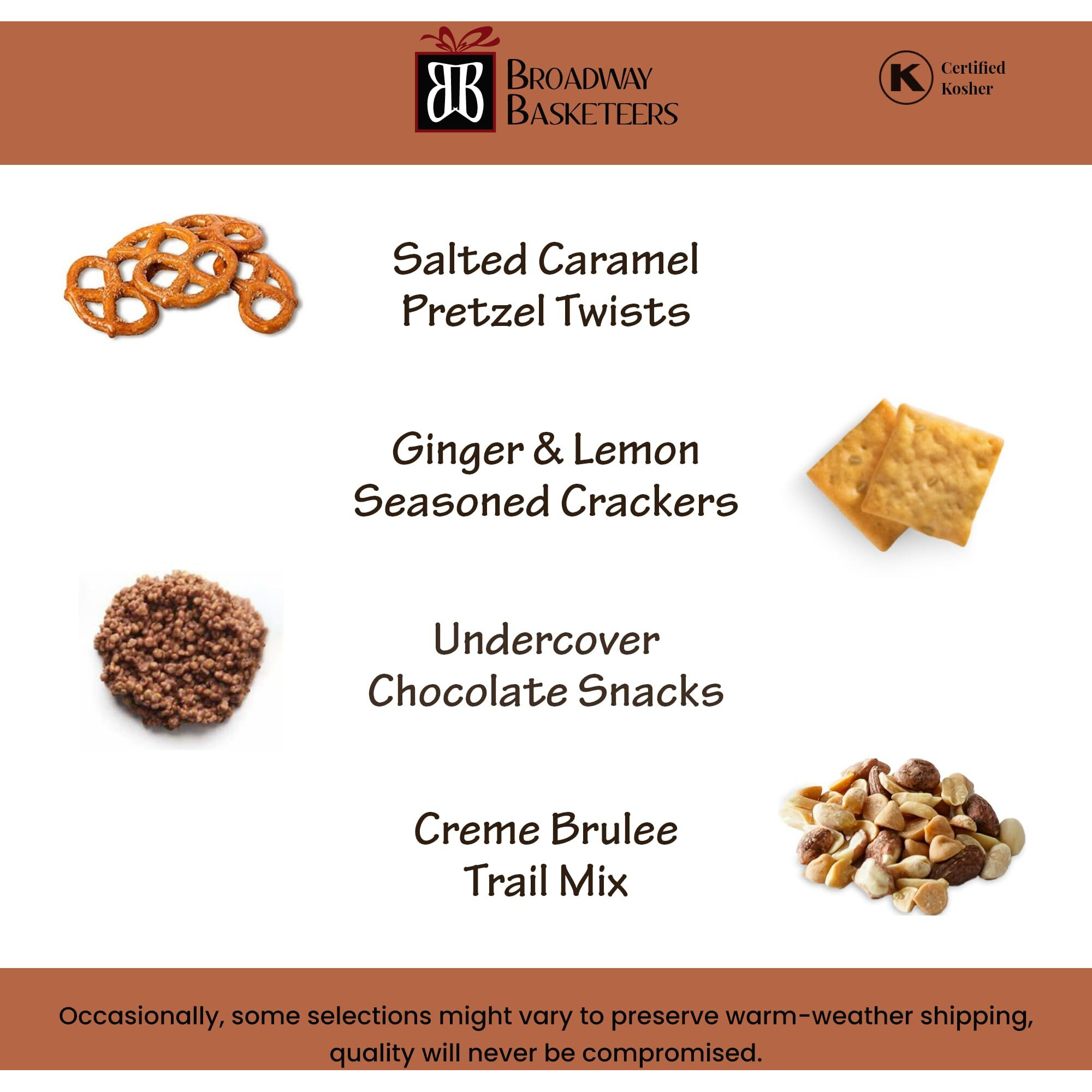 Broadway Basketeers Gourmet Food Gift Basket Tower Snack Gifts For Women, Men, Families, College, Appreciation, Thank You, Congratulations, Corporate