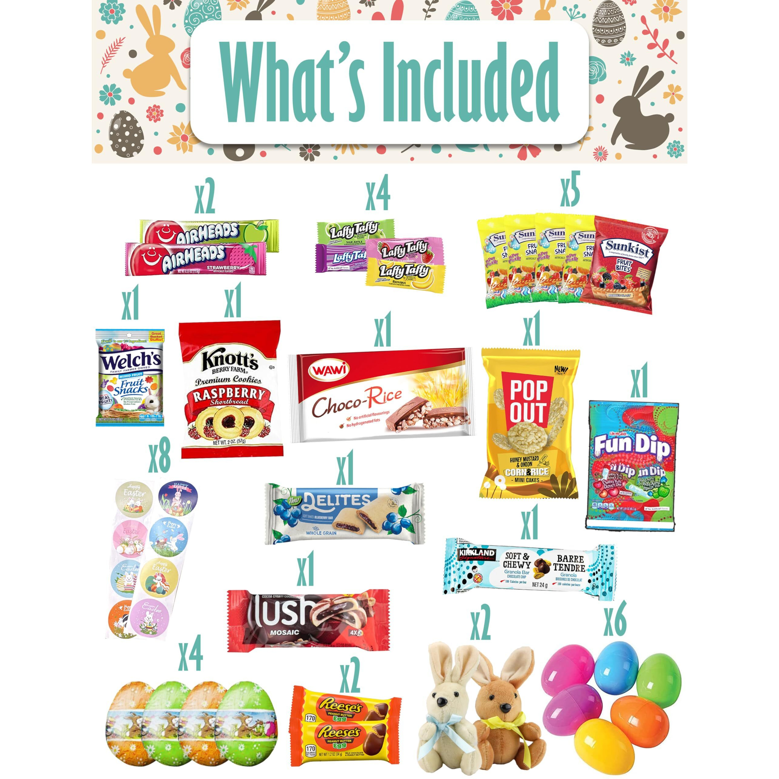 Eva's Gift Universe Easter Snack Gift Tin Basket (41 Count) Candy Chocolates Care Package For Family Friends Kids Coworkers