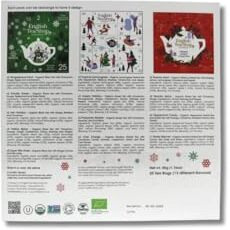 English Tea Shop Organic White Ornaments Advent Calendar Puzzle 25 Loose Leaf Tea Pyramid Bags