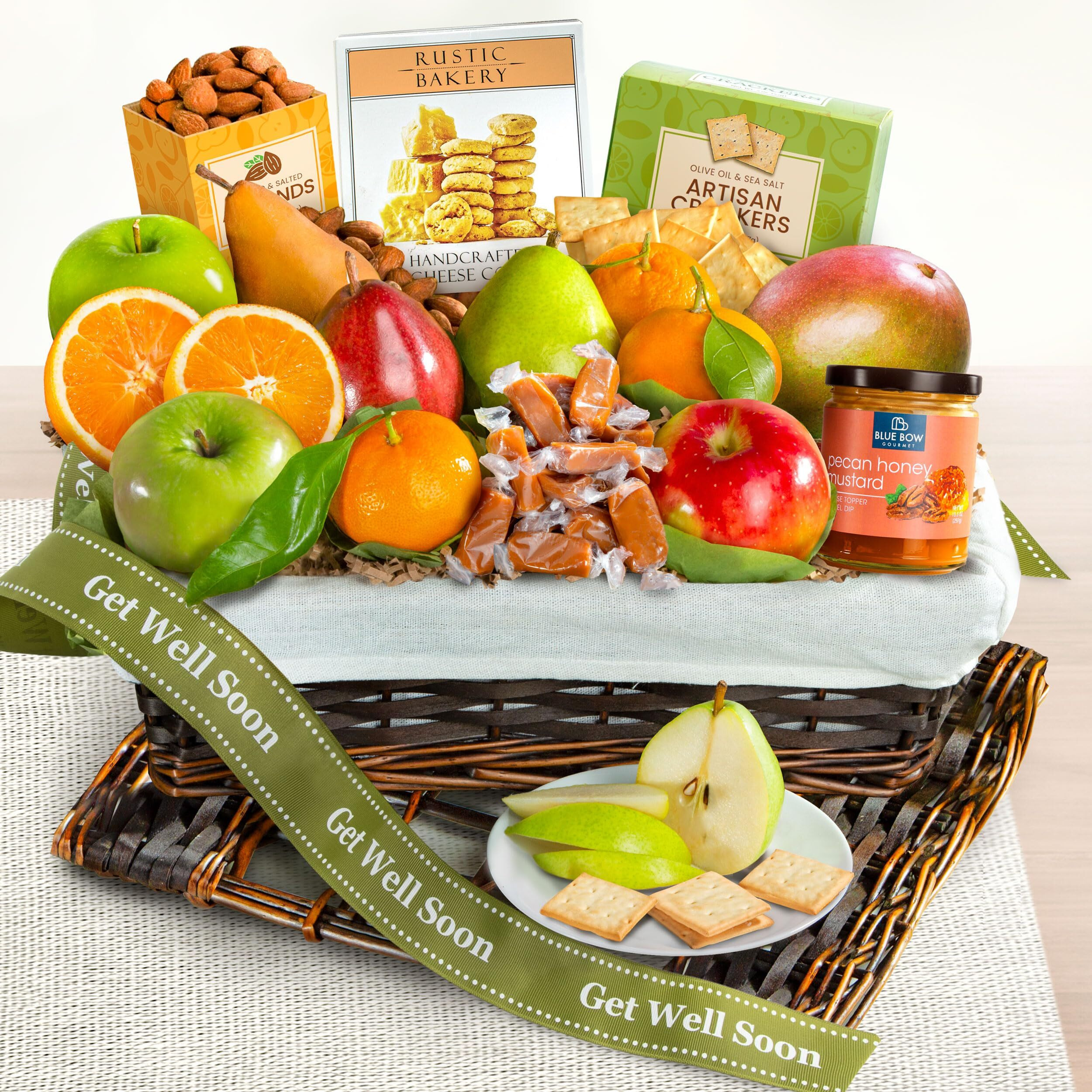 A Gift Inside Get Well Soon Deluxe Fruit Gift Basket