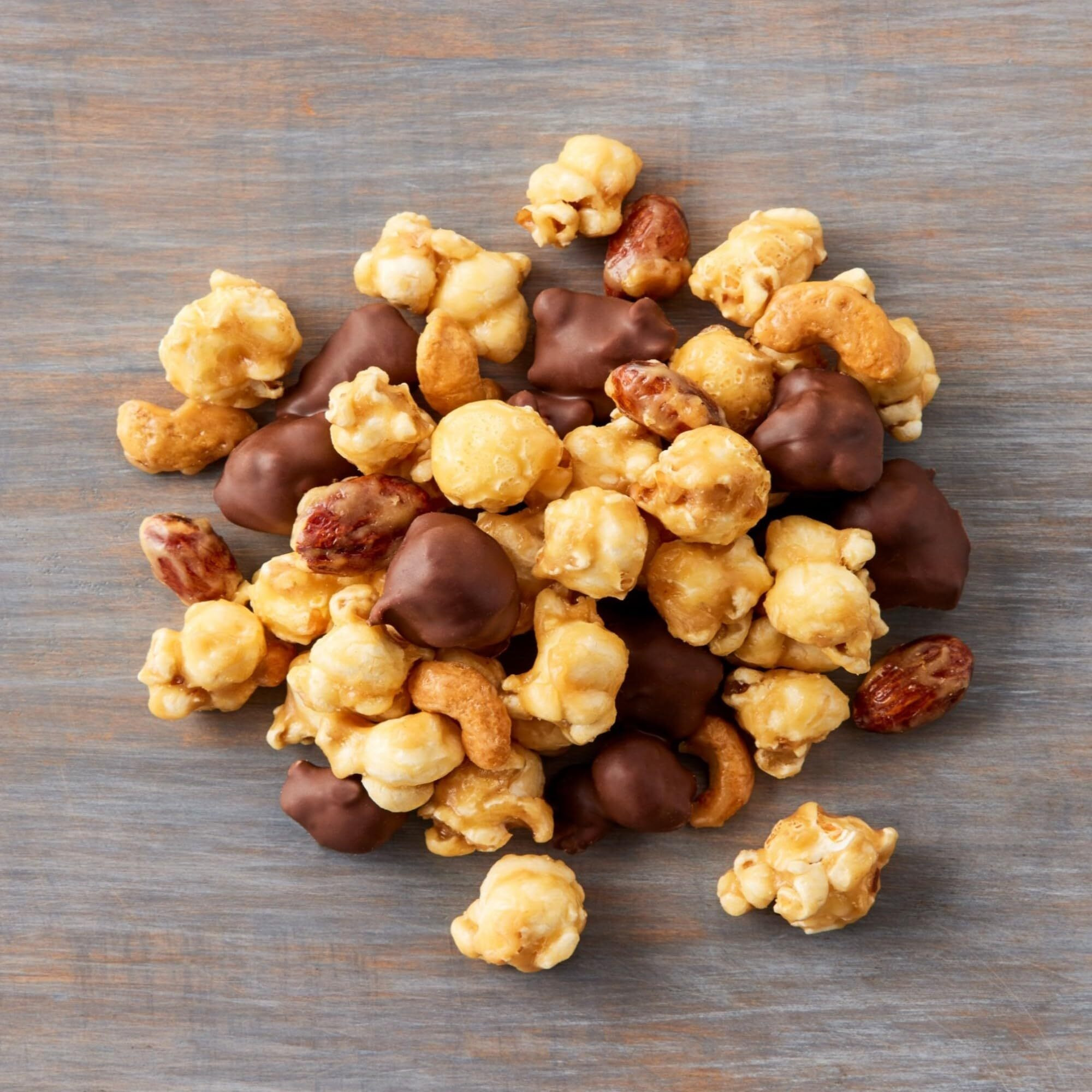 Moose Munch Premium Popcorn - Milk Chocolate And Caramel Mix Duo, Milk Chocolate Caramel Popcorn, Sweet And Salty Treats, Gift Basket