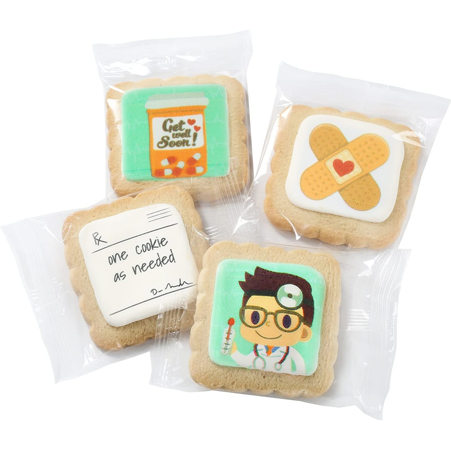 Get Well Soon Gift Cookies Basket Box For Kids And Adults After Surgery Care Package Feel Better Sick | 12 Pack | Nut Free | Kosher