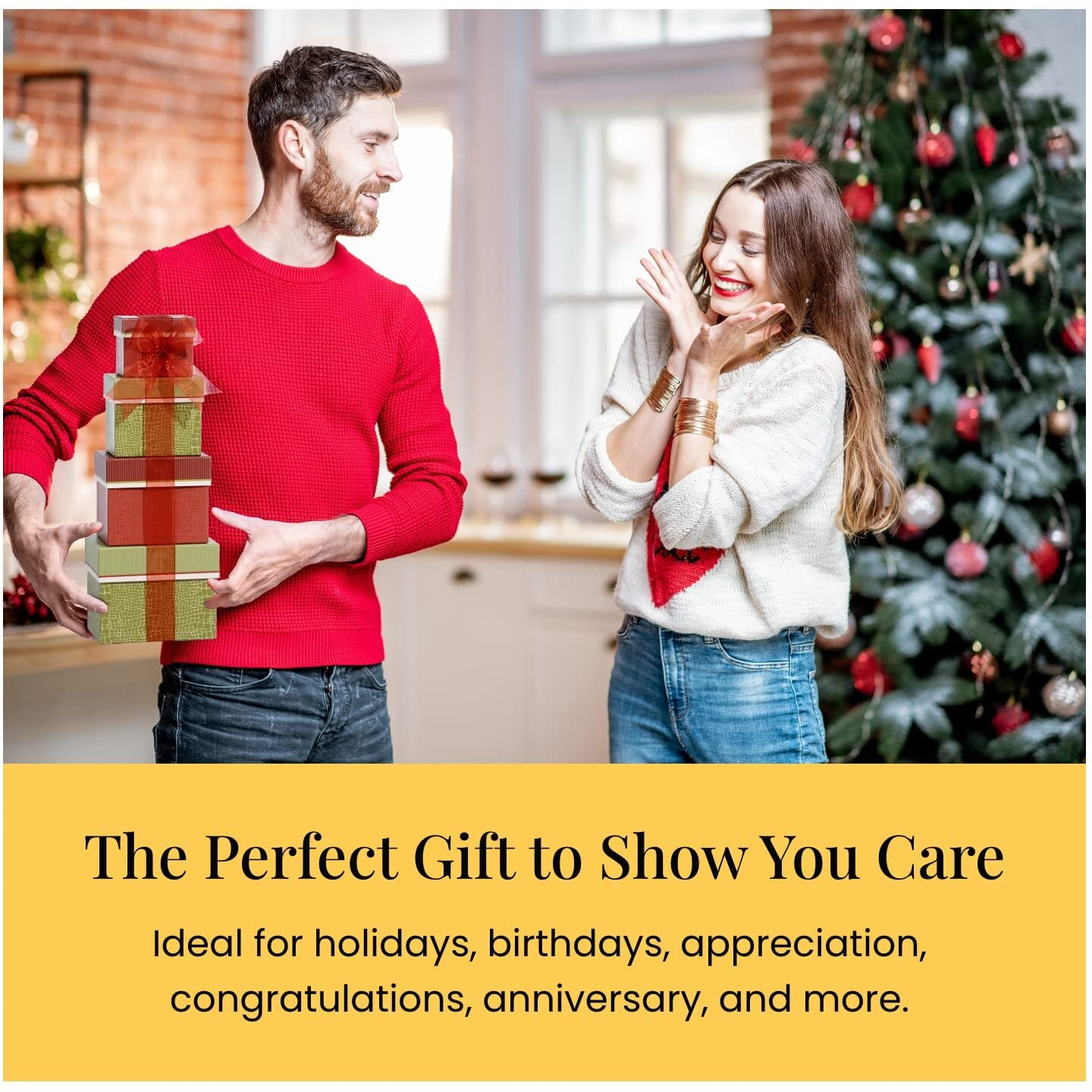 Gourmet Food Fathers Day Gift Basket Tower Snack Gifts For Women, Men, Families, College - Appreciation, Thank You, Congratulations, Corporate, Get Well Soon Care Package