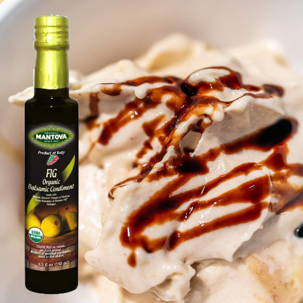 Mantova Organic Flavored Balsamic Vinegar Of Modena 4-Variety Pack Fig, Pear, Pomegranate, & Raspberry Perfect For Gift Basket, Add To Pasta, Salad, Ice Cream And Cocktails, 8.5 Oz Per Bottle
