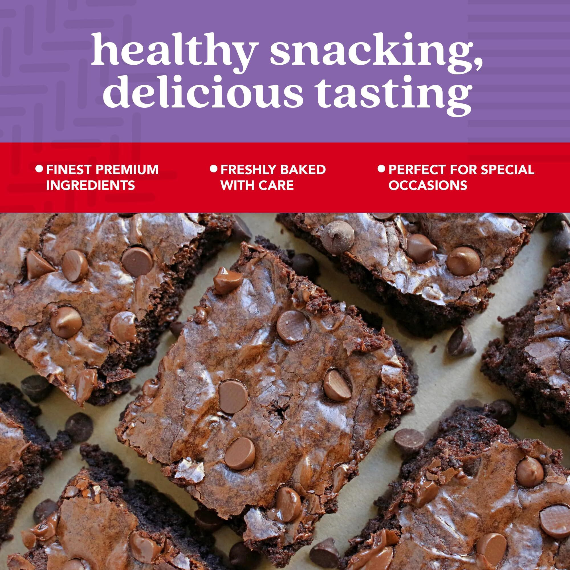 Davids Cookies Gluten-Free Chocolate Chip Brownies 9 Pack - Decadent Fresh Baked Gourmet Brownie Basket Treats - Great For Sharing And Gifting - Ideal Gourmet Food Gift, Healthy Snacks For Everyone