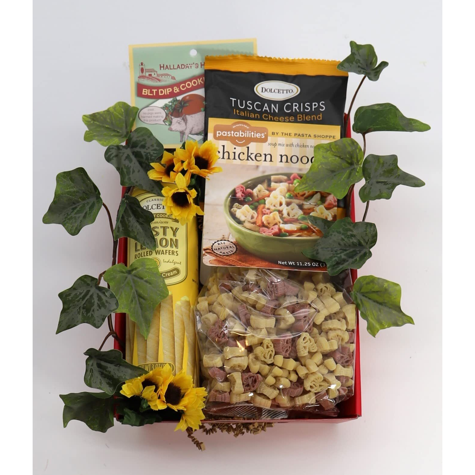Gift Basket Village Soups On Gift Tray Cozy Pasta, Gourmet Dip Mix, Rolled Wafers, Crackers, Perfect Comfort Food Set, 12X8X4   , 1.25 Lbs