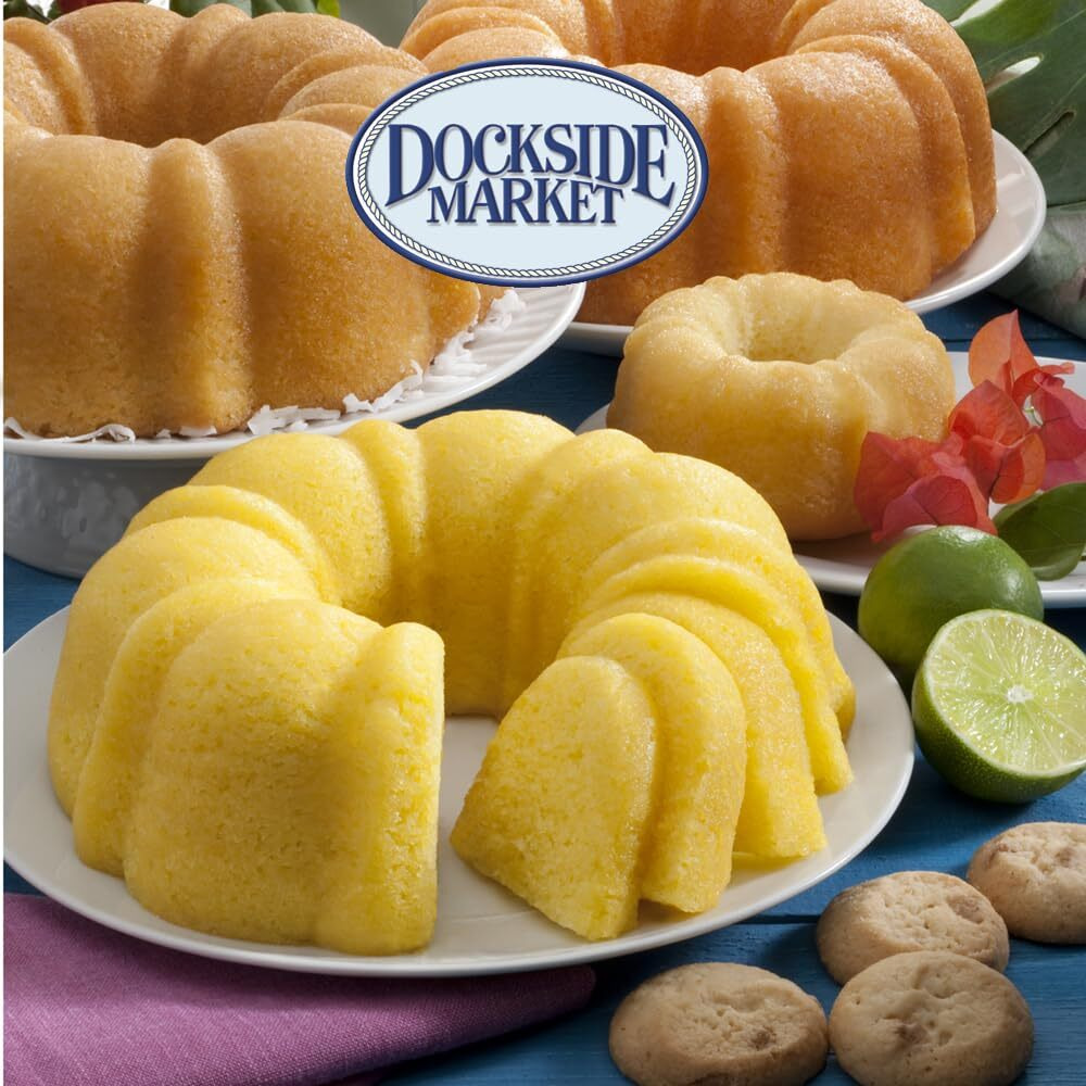 Dockside Market Tropical Mini Sampler Cakes - All Natural- Fruit Cakes Combo Perfect For Birthday, Gift Basket, Parties Or Holidays - Pack Of 6 (4 Oz Each)