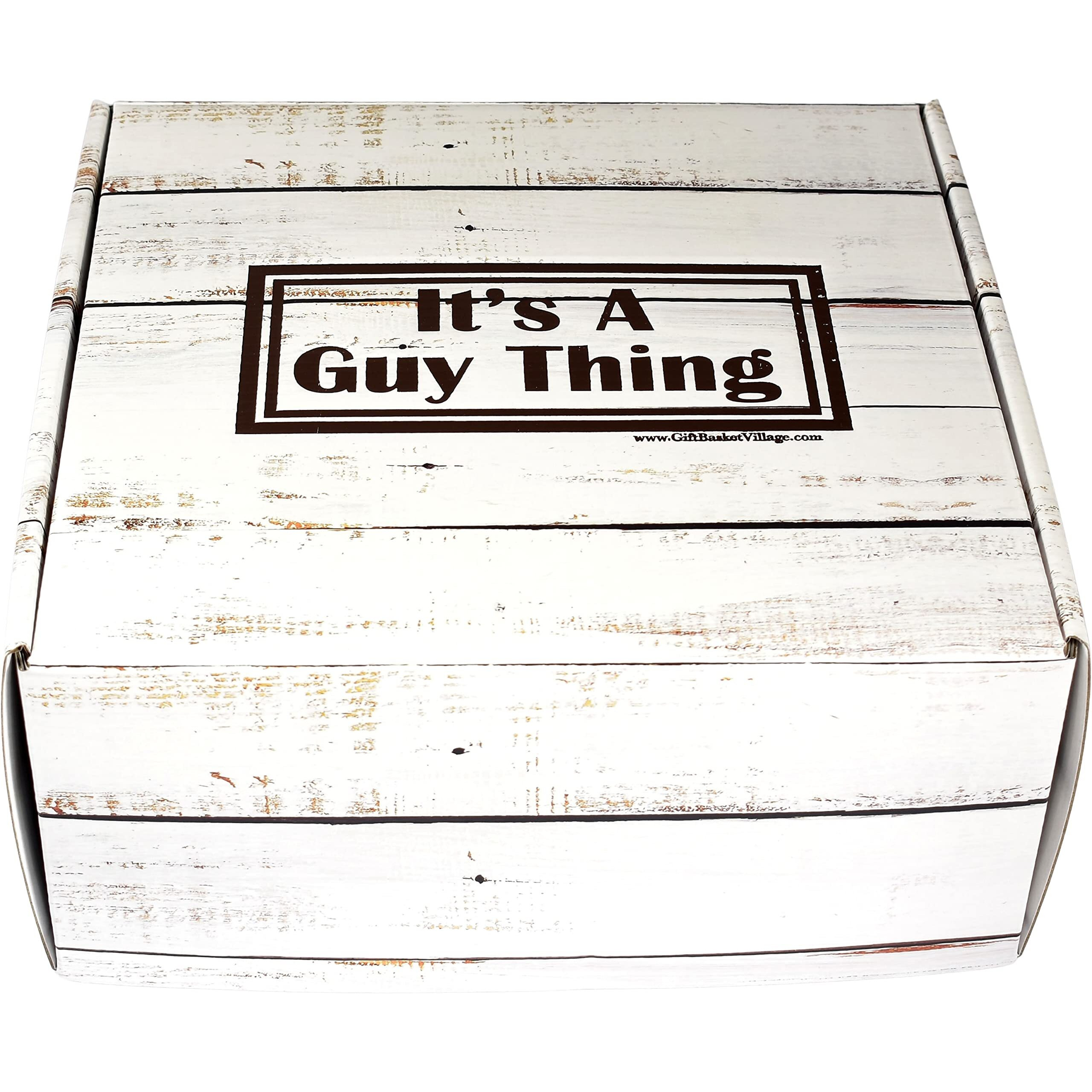Gift Basket Village It's A Guy Thing, Gift Basket For Guys With Cheese, Sausage, Crackers And Sweets, 8 Piece Set, Original, 1 Count