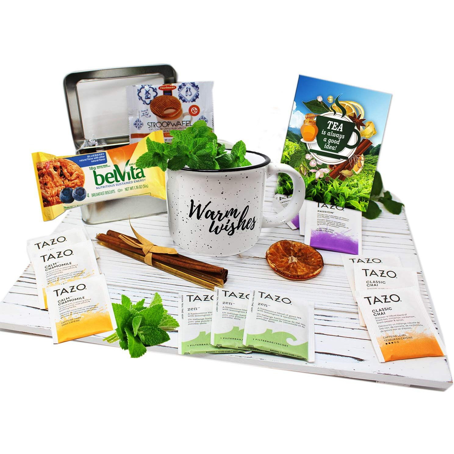 Tea Gift Set | Tea Lovers Gift Baskets | Thinking Of You Gift Basket | Birthday Gift Basket For Women, Care Package For Women, Grandma, Grandpa, Nurse, For Her Or Him A Variety Tea Mother's Day Gift