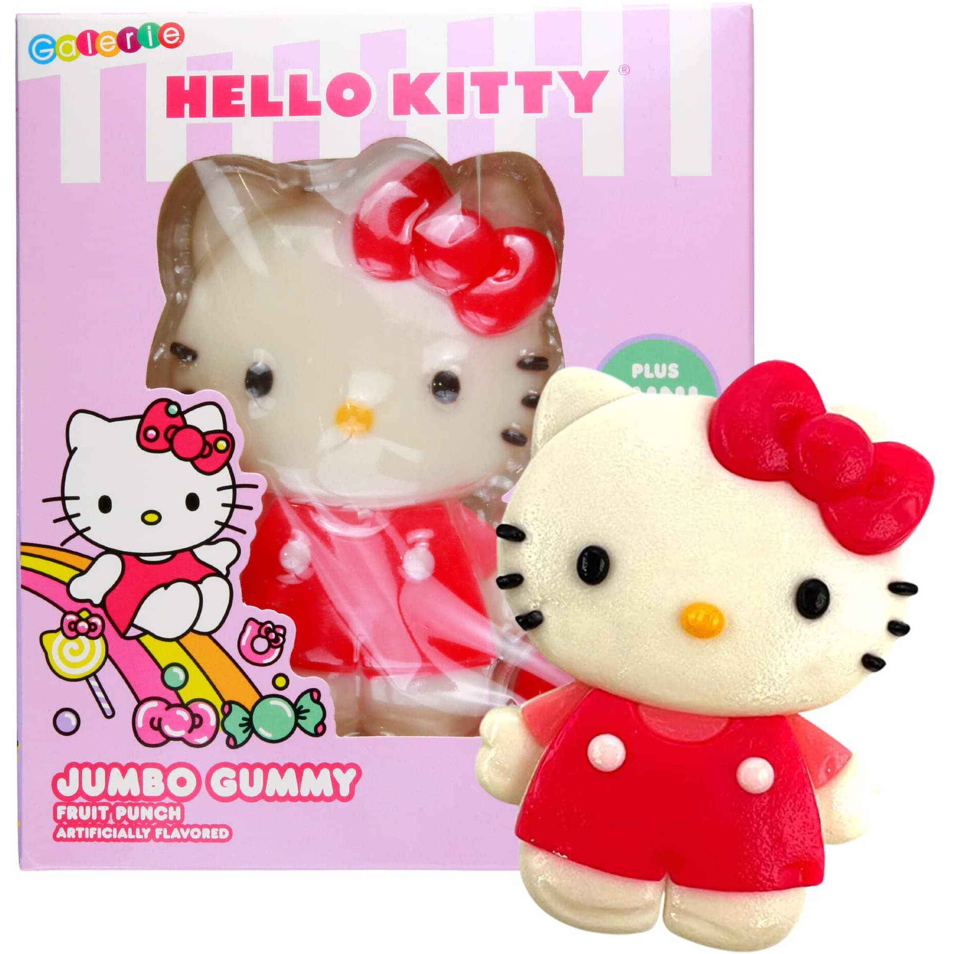 Hello Kitty Jumbo Gummy, Fruit Punch Flavored Chewy Candy, Girls Easter Basket Stuffer Gift, 6 Ounces