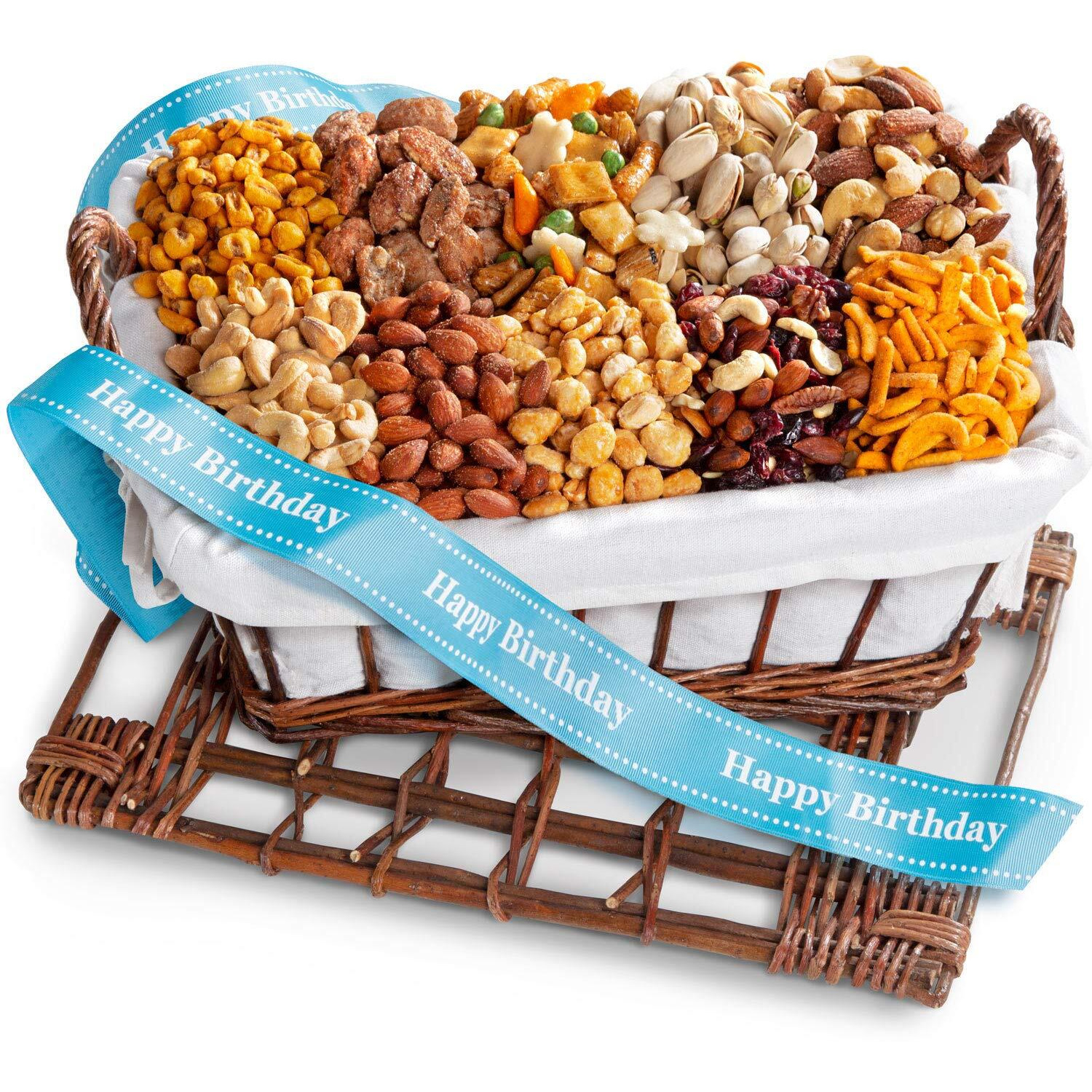 A Gift Inside Birthday Snacks And Nuts Gift Basket