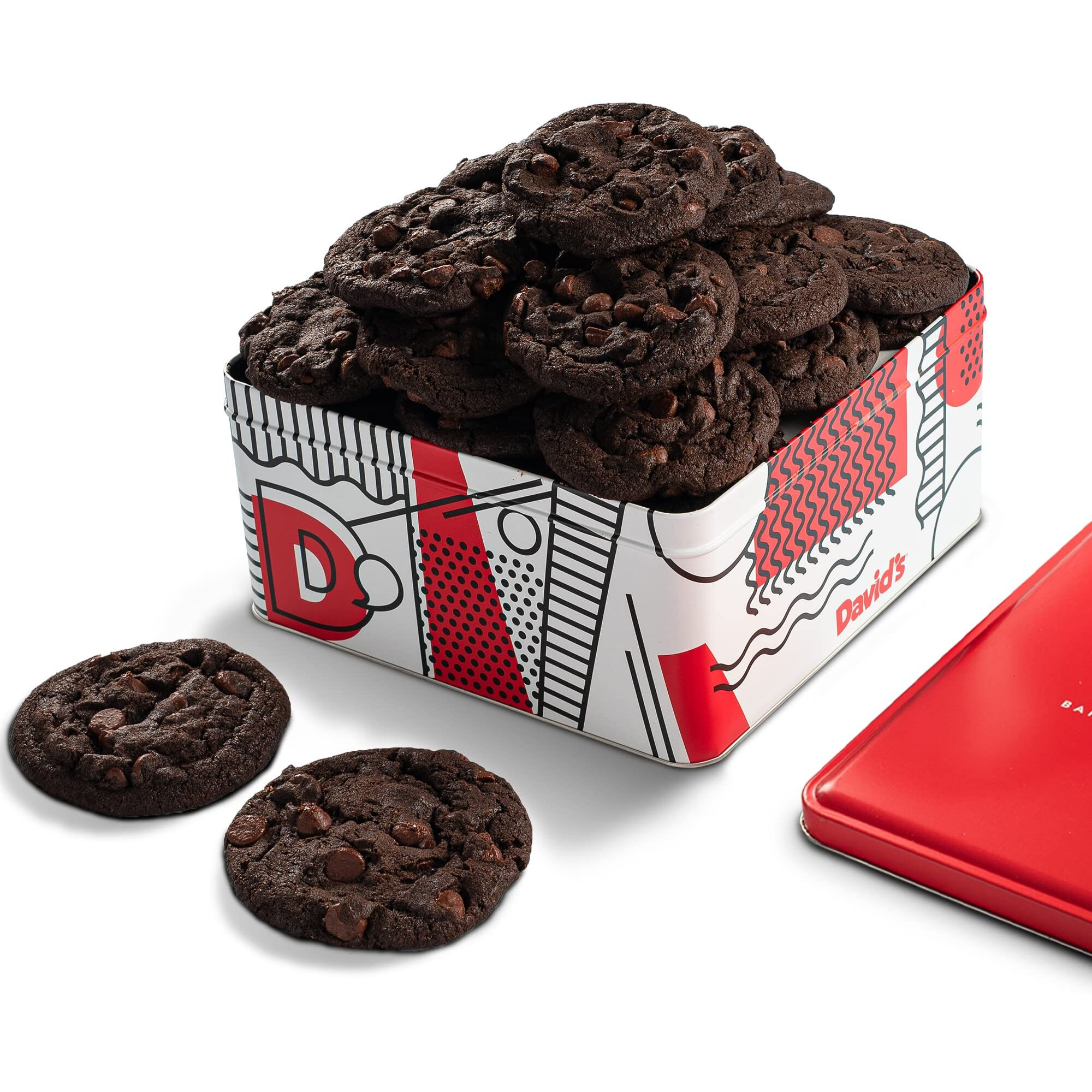 David's Cookies 2Lbs Double Chocolate Chunk Fresh Baked Cookies - Handmade And Gourmet Cookies - Delectable And Made With Premium Ingredients - Cookie Gift Basket - Great Gift For All Occasions