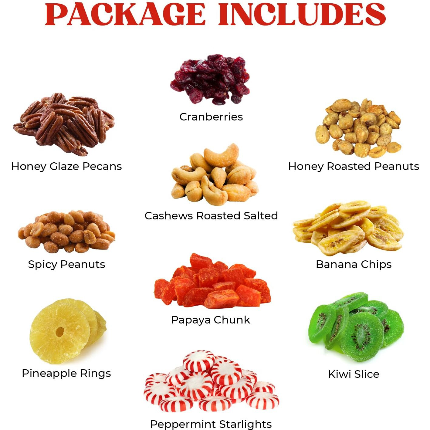 Merry Christmas And Happy New Year 6 Tier Indulgence Gift Basket Tower With Dried Fruits & Nuts - Gourmet Food Present For Men & Women