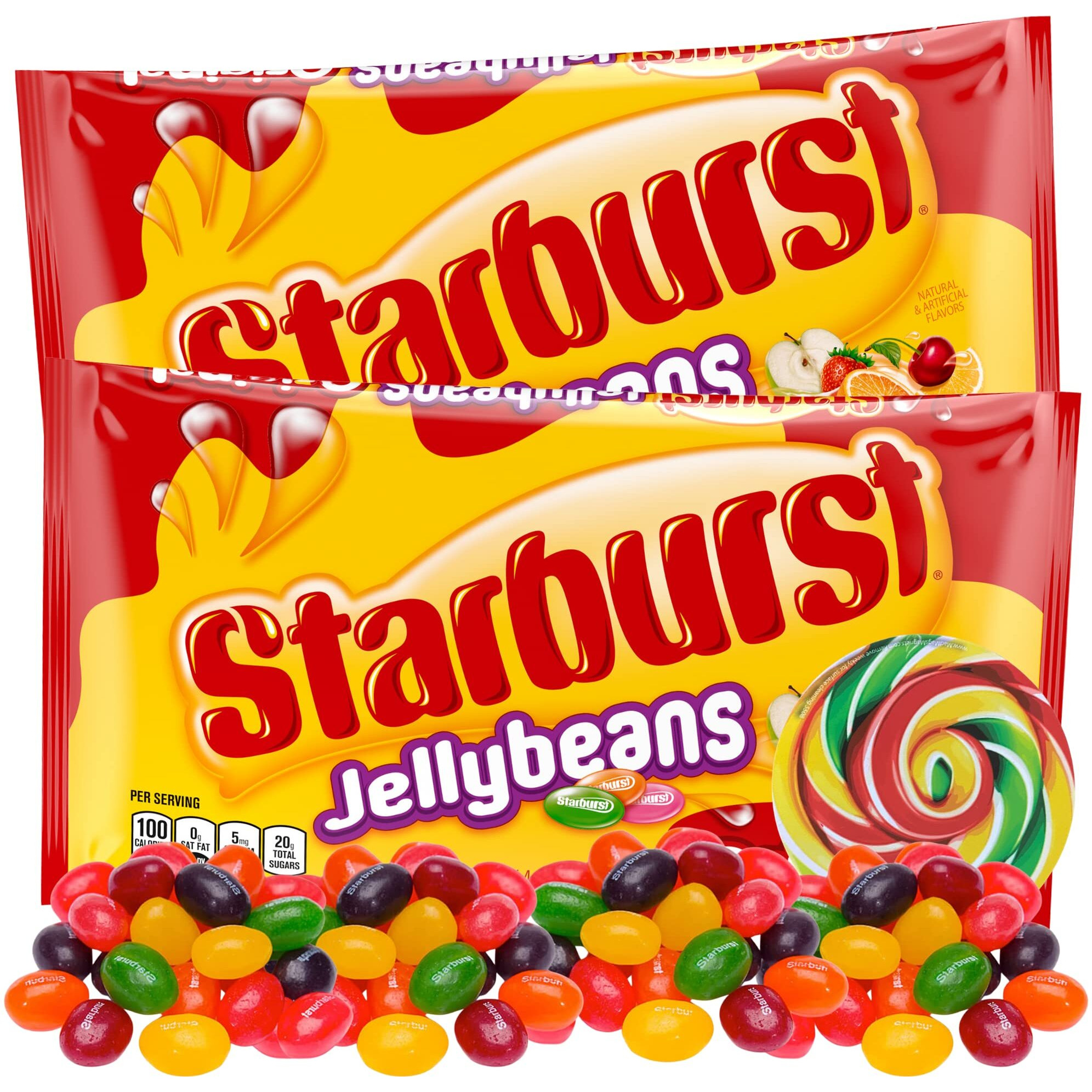 Needzo Starburst Original Jelly Beans Assorted Flavors, Easter Egg & Gift Basket Candies, 14 Ounces, (2 Pack) (Starburst Original Flavors) Assorted,Orange ,2.0 Count ,14.0 Ounces