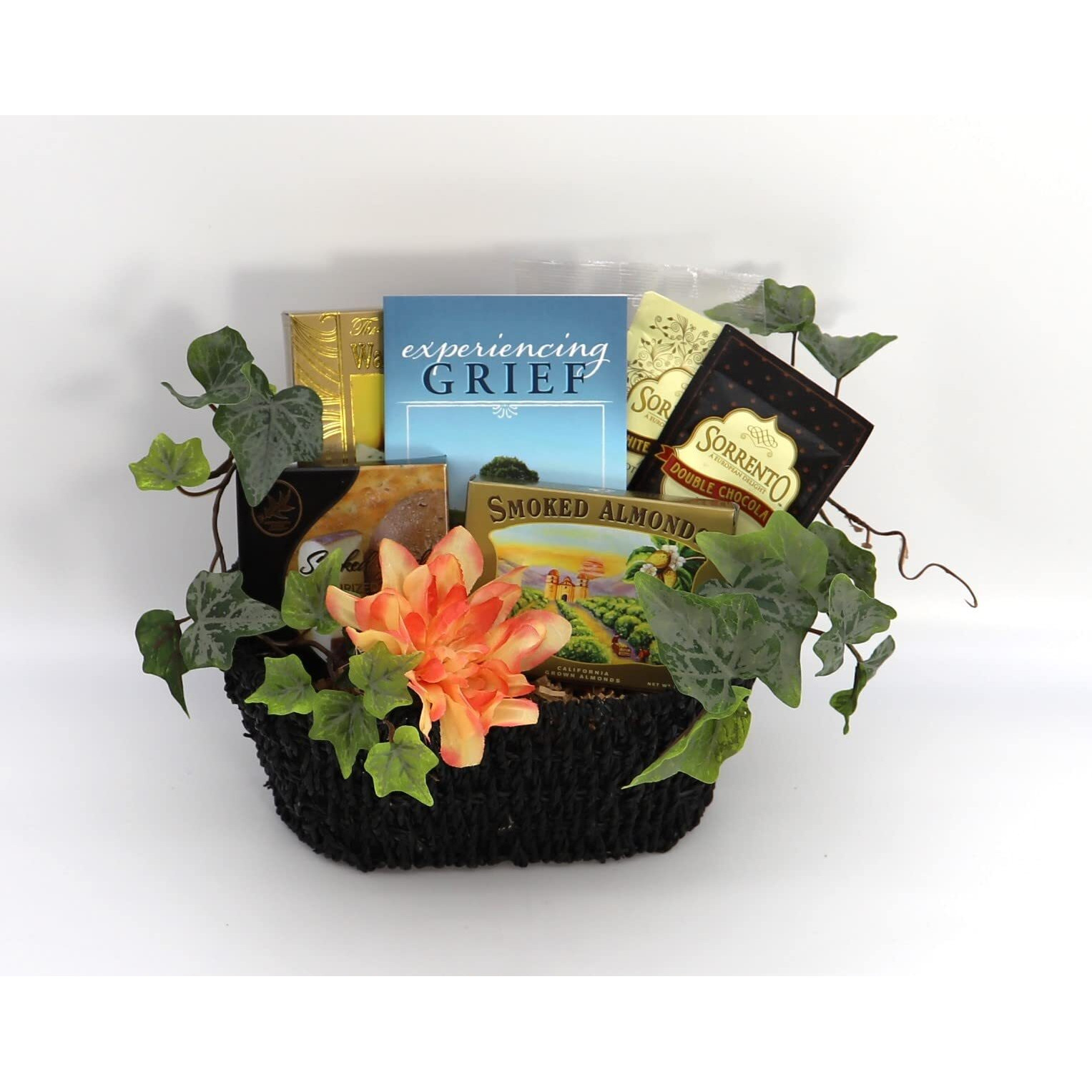 Gift Basket Village Grief And Healing, A Sympathy Gift Basket With Snacks, Coffee And Inspirational Book, 4 Pounds