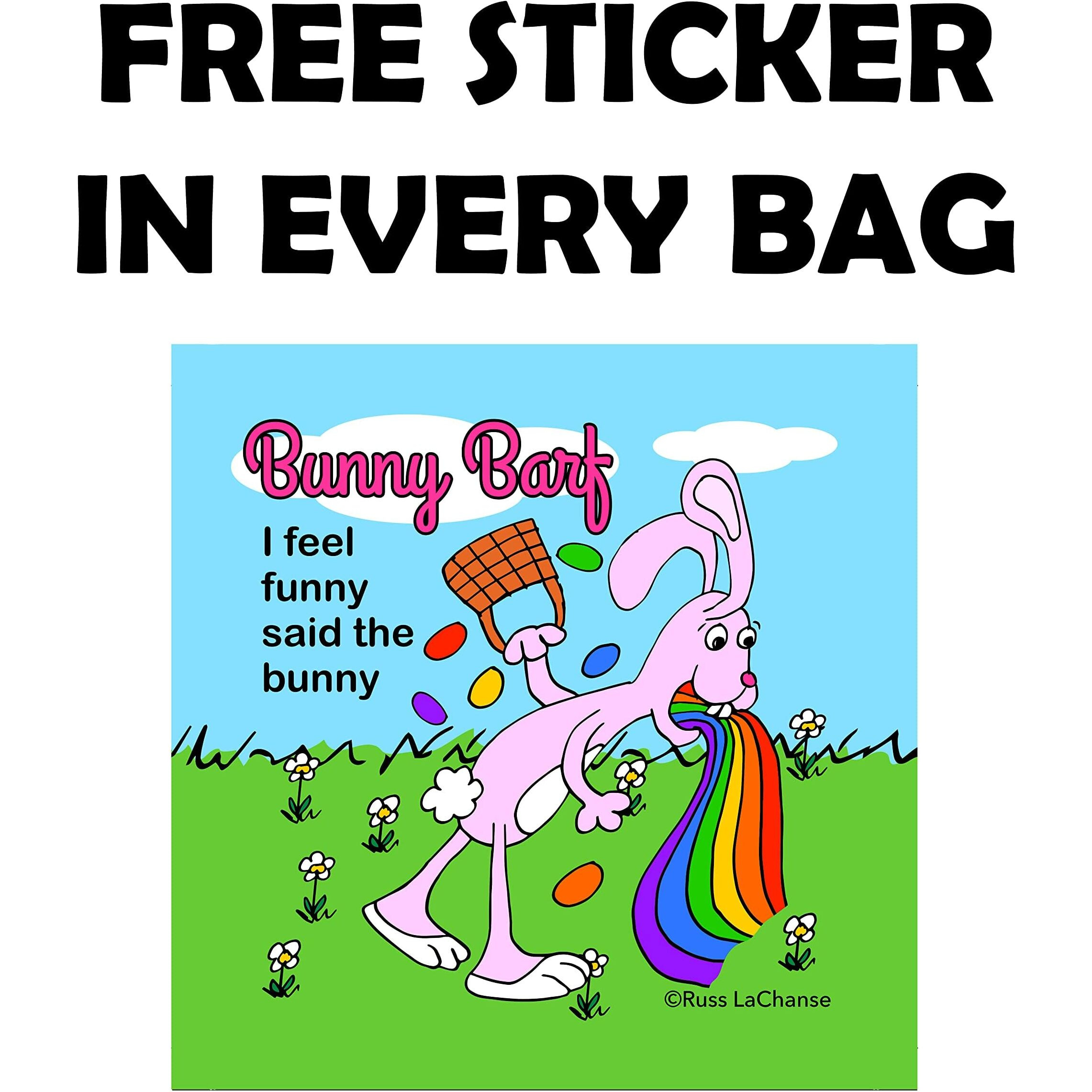 Bunny Barf Rainbow Lace Licorice Funny Unique Easter Basket Stuffer Gag Gift Candy For Birthday Girls, Boys And Teens (5.5 Ounces)