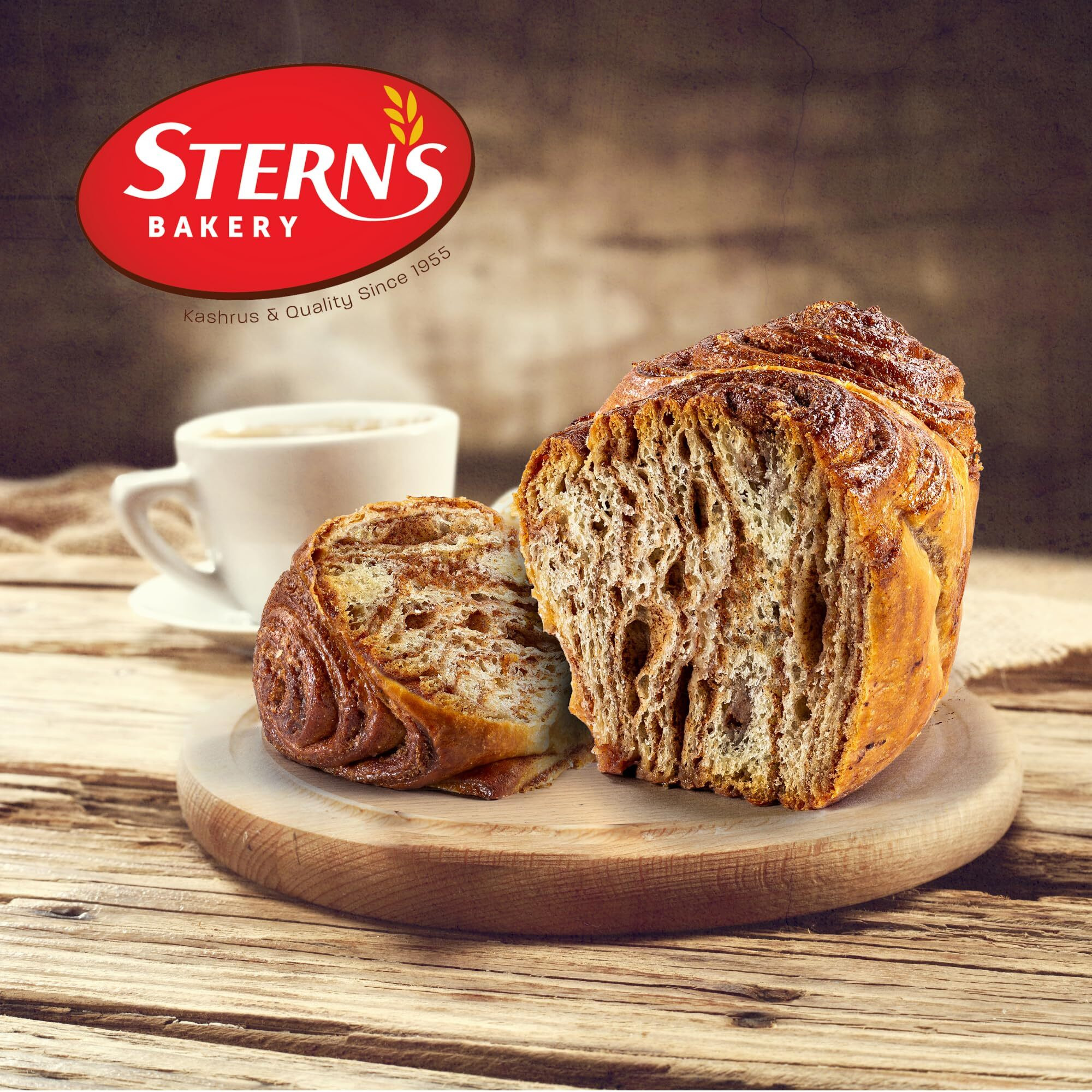Cinnamon Babka Cake | Valentines Gift Basket | Traditional Hungarian Cinnamon Babka Bread | Holiday Gourmet Cookie Gift | Christmas Thanksgiving | 2 Lb Stern's Bakery (Cinnamon Babka)