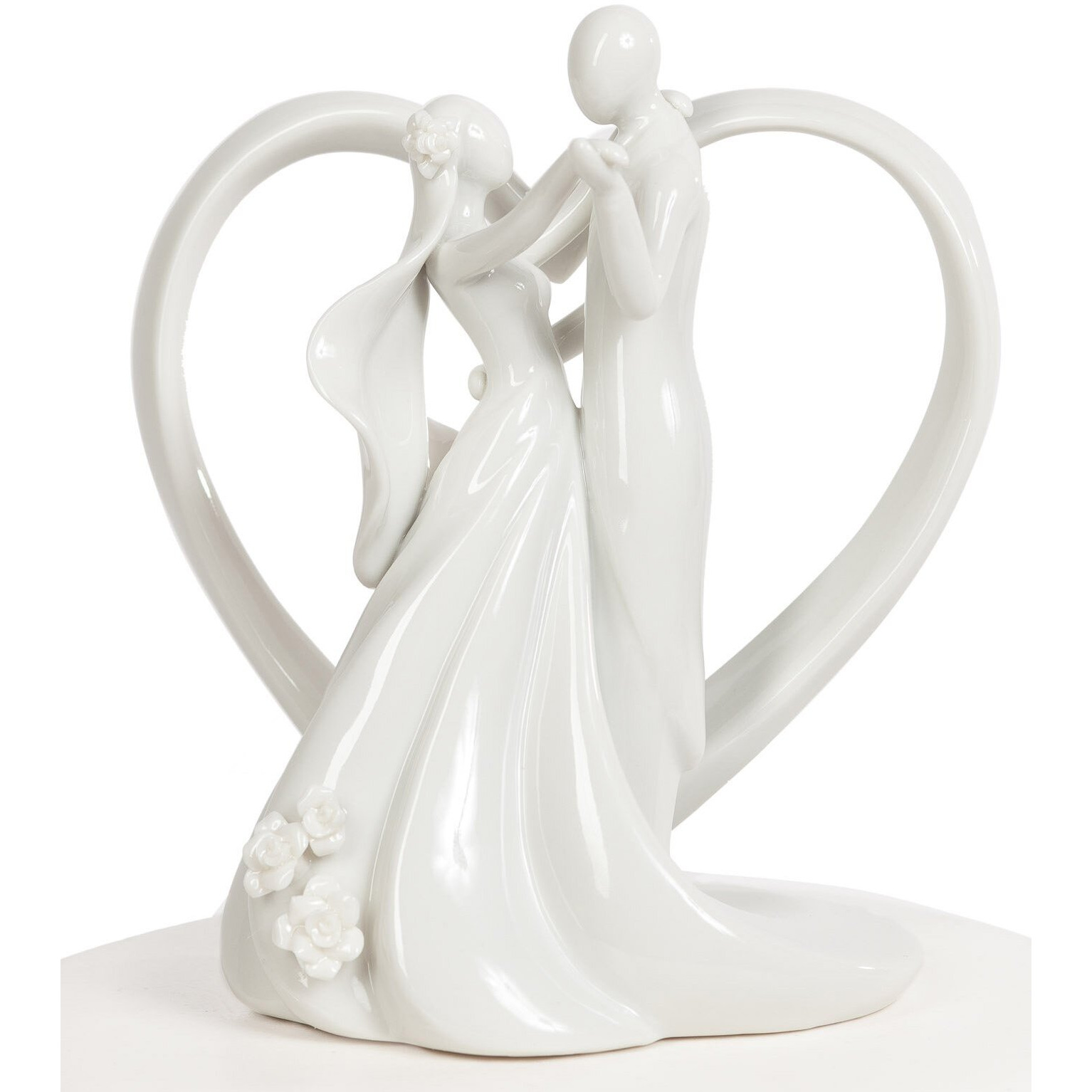 Wedding Collectibles Stylized Dancing Heart Wedding Cake Topper