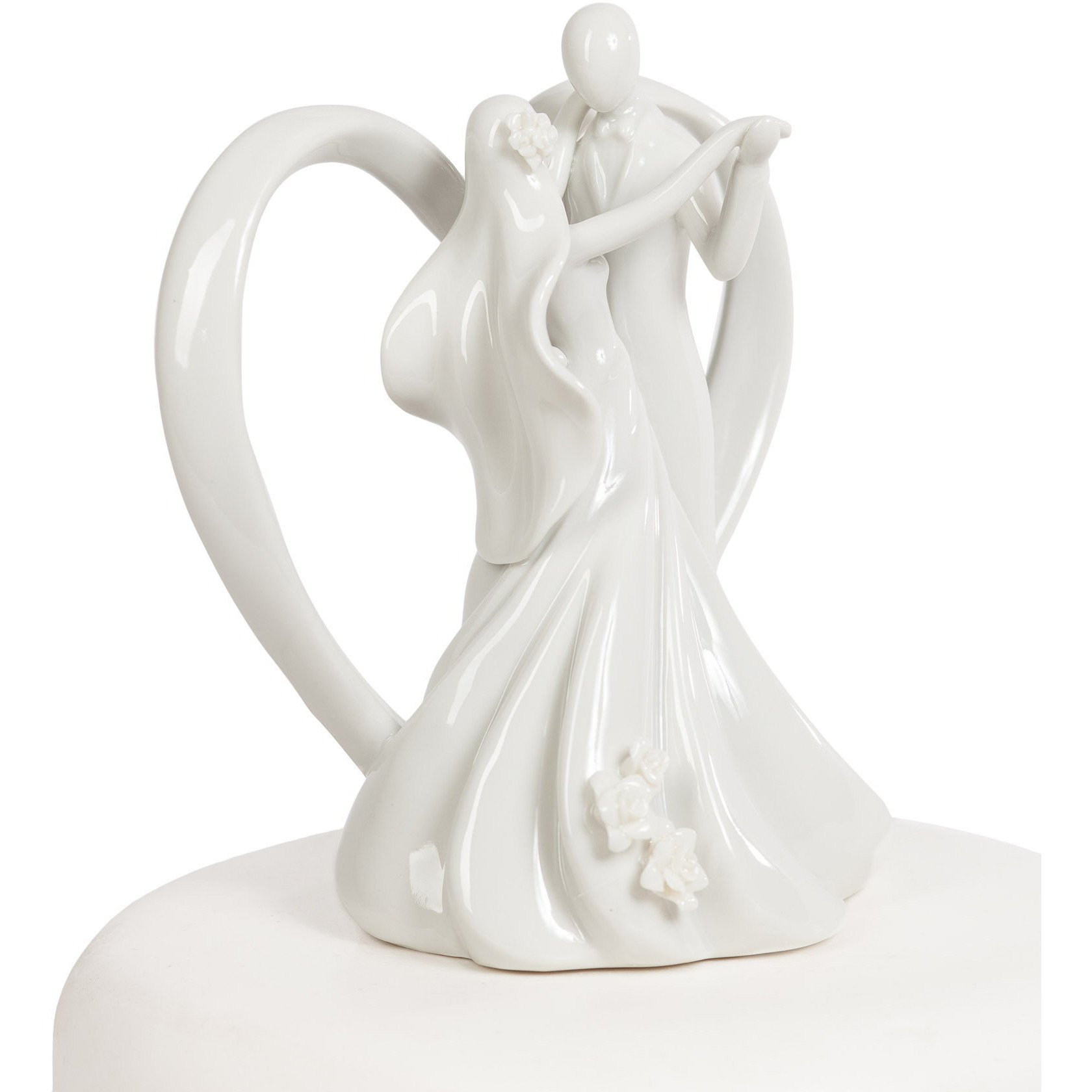 Wedding Collectibles Stylized Dancing Heart Wedding Cake Topper