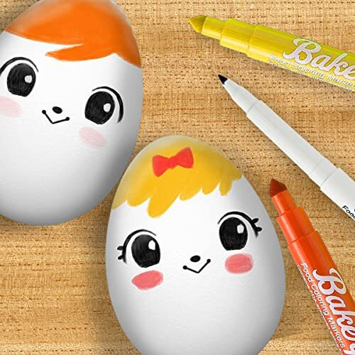 Bakerpan Food Coloring Markers, Fine Tip Edible Markers For Cookie Decorating, Edible Black Ink Pen - Set Of 3 (Made In Usa)