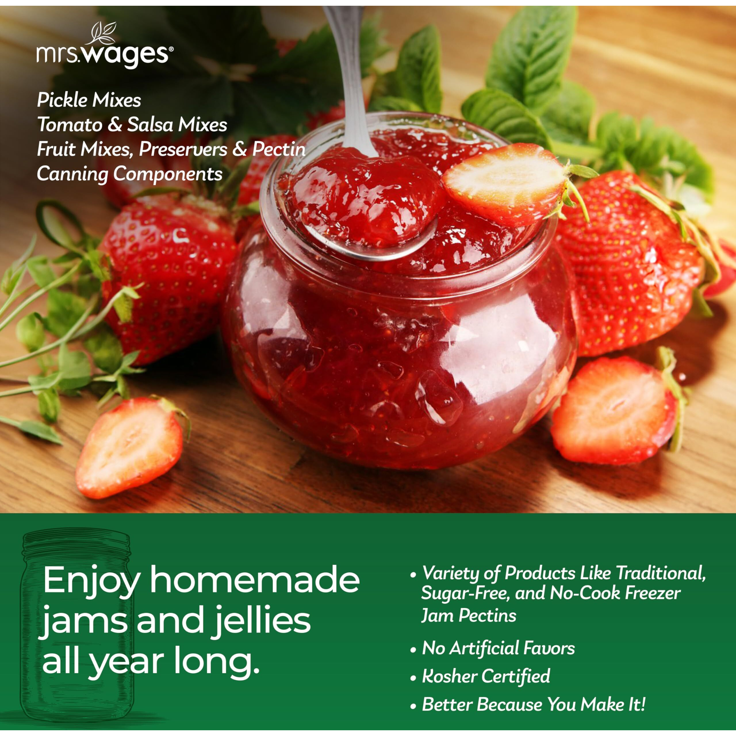 Mrs. Wages Sugar Free Fruit Pectin Home Jell | Easy-To-Use | Fast Results | No Sugar Required | Calorie Free | 1.75 Oz Carton (Value Pack Of 12)