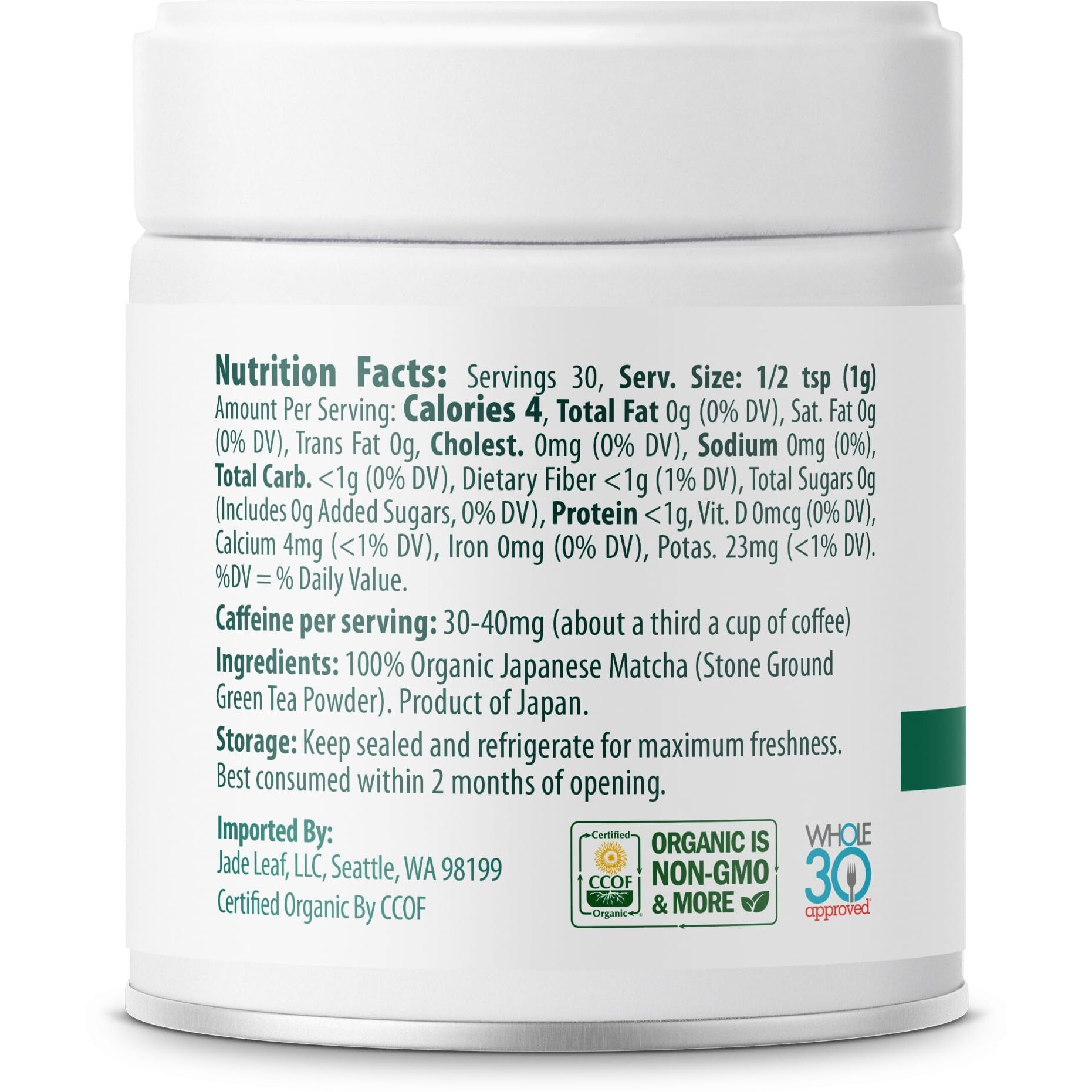 Jade Leaf Matcha Organic Ceremonial Grade Matcha Green Tea Powder - Authentic Japanese Origin - Teahouse Edition Premium First Harvest (1.06 Ounce)