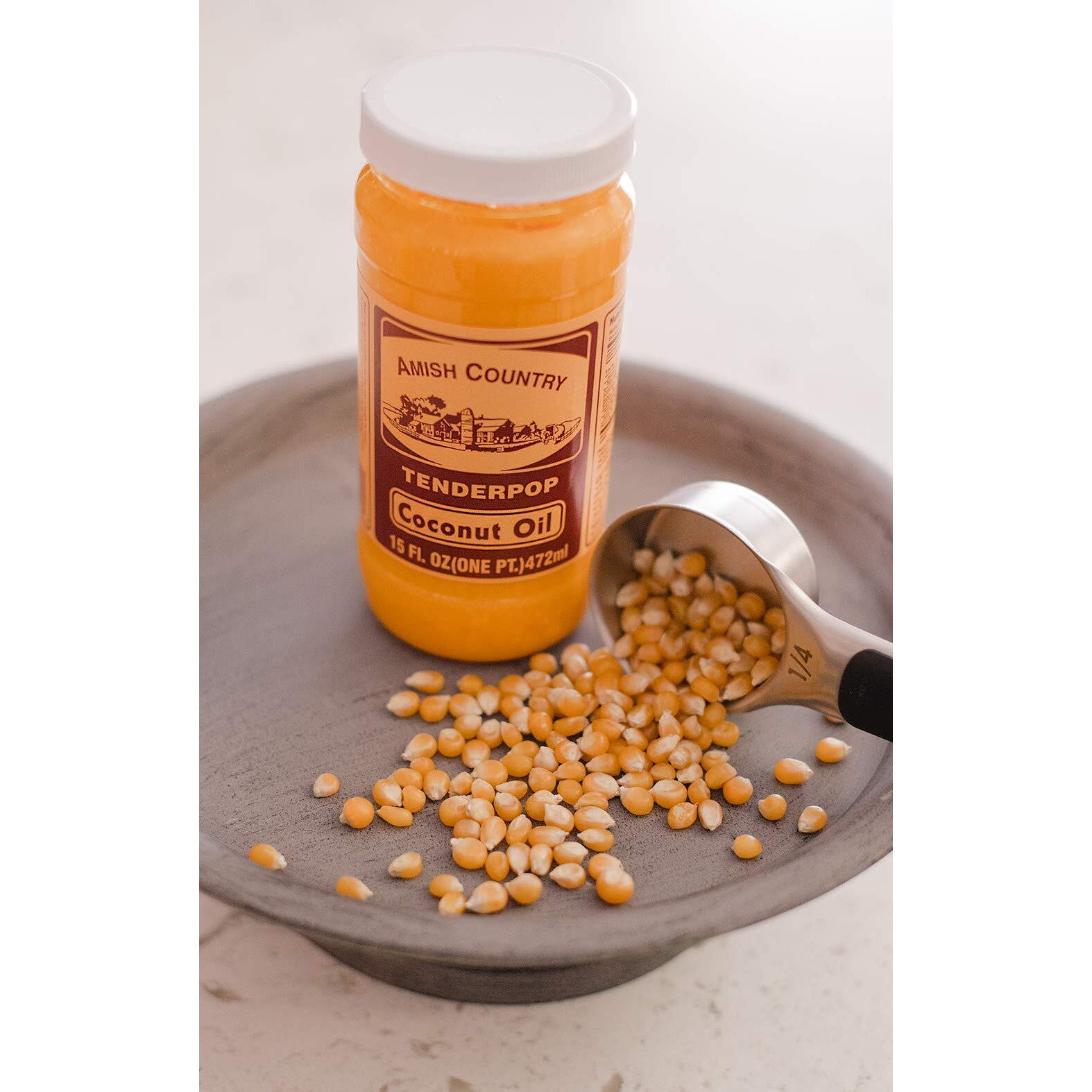 Amish Country Popcorn | Coconut Oil | Vegan, Tree Nut And Peanut Free | Old Fashioned, Non-Gmo And Gluten Free (15 Oz)