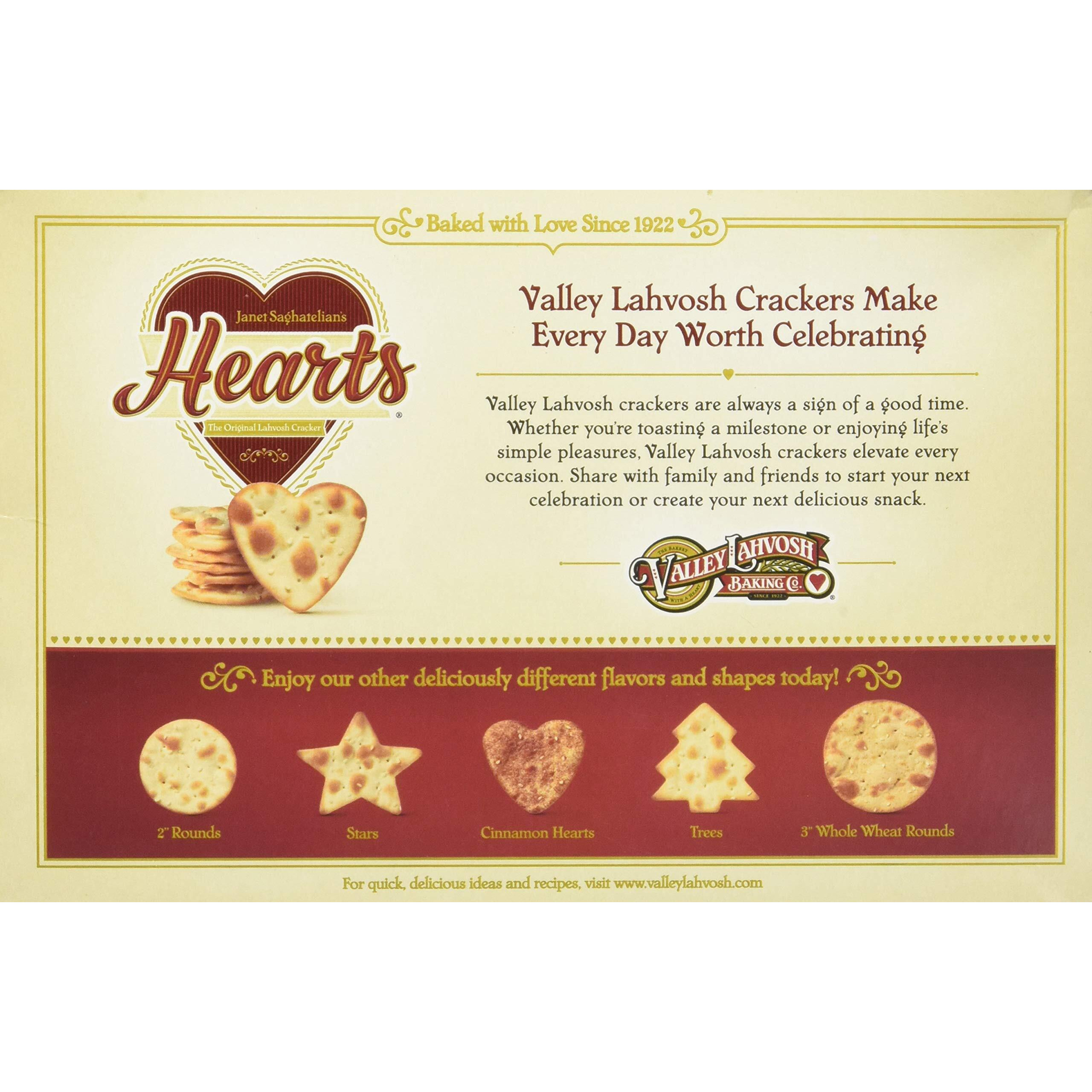 Valley Lahvosh Hearts Crackers 4.5 Oz (Pack Of 4)