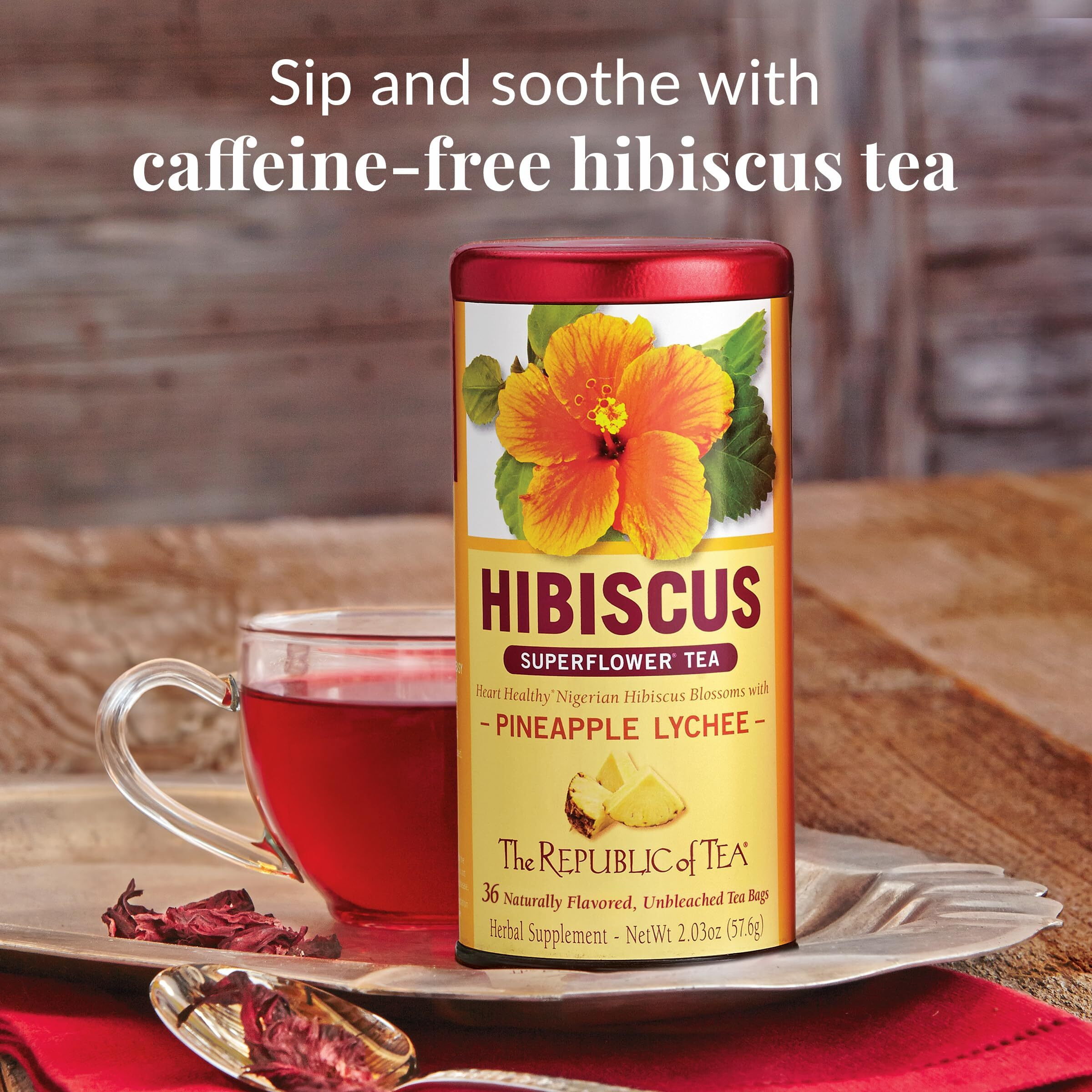 The Republic Of Tea, Pineapple Lychee Hibiscus, 36-Count