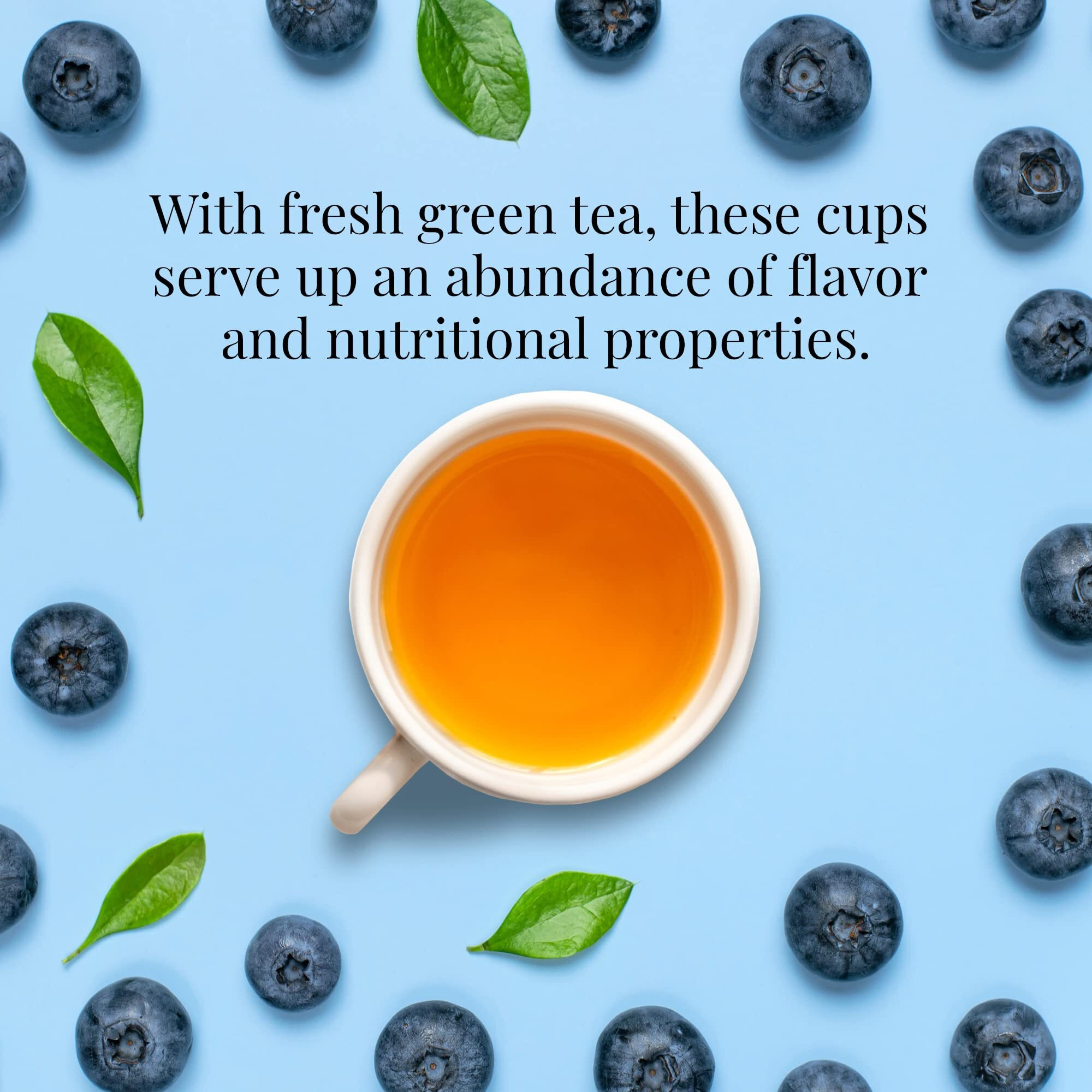 The Republic Of Tea Organic Blueberry Green Superfruit Tea, 50 Tea Bag Tin