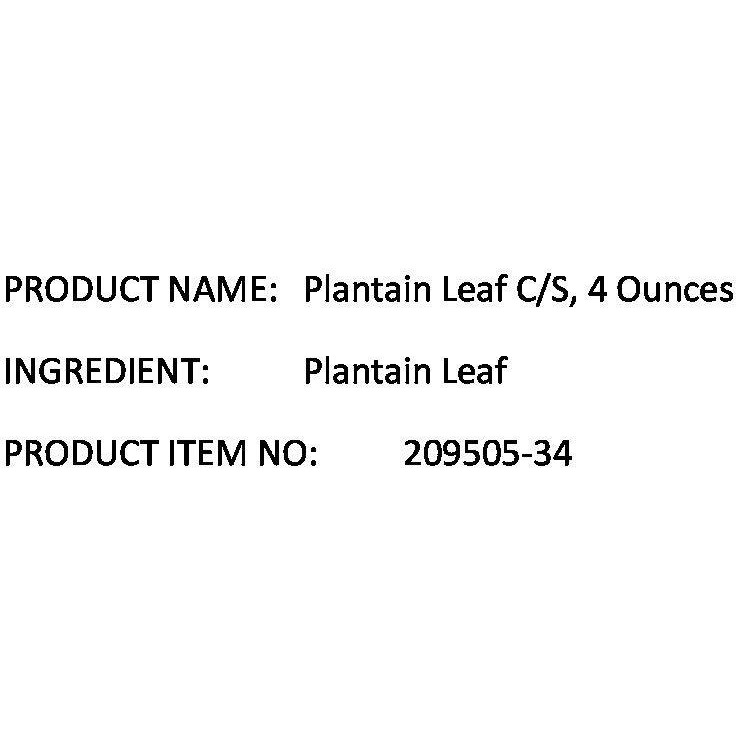 Starwest Botanicals Organic Plantain Leaf Cut & Sifted, 4 Ounces