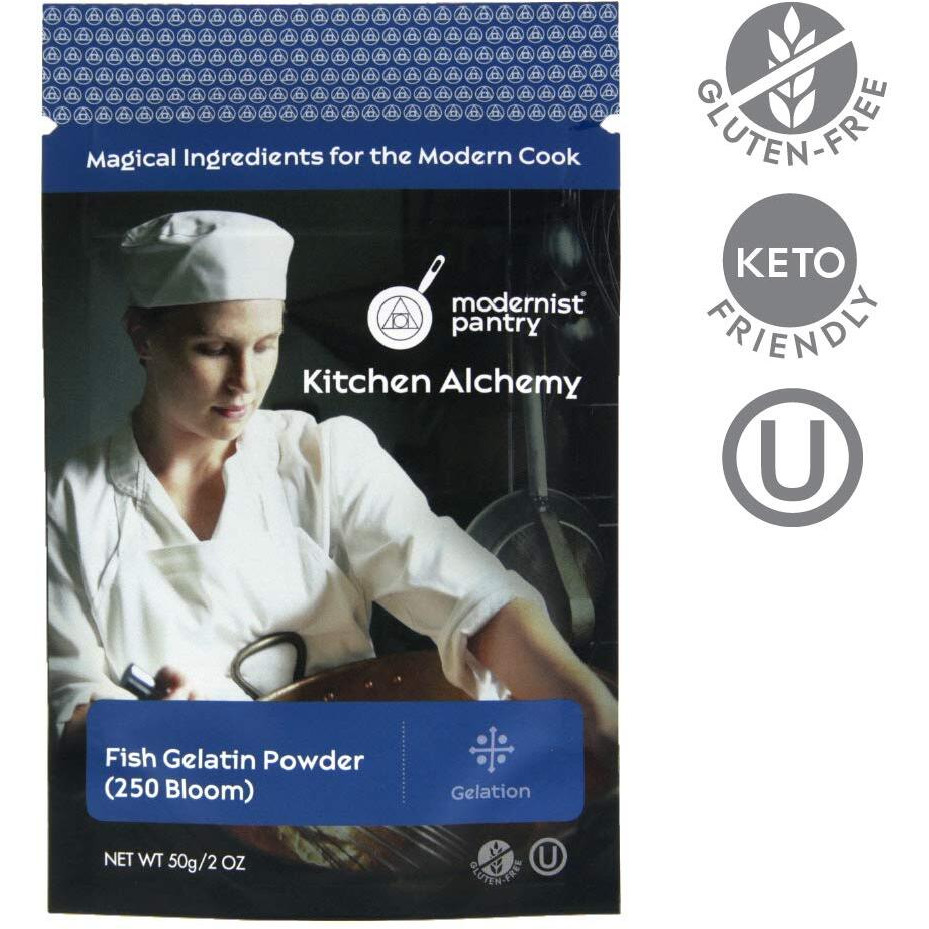 Pure Fish Gelatin Powder (250 Bloom) Gluten-Free Ou Kosher Certified - 50G/2Oz
