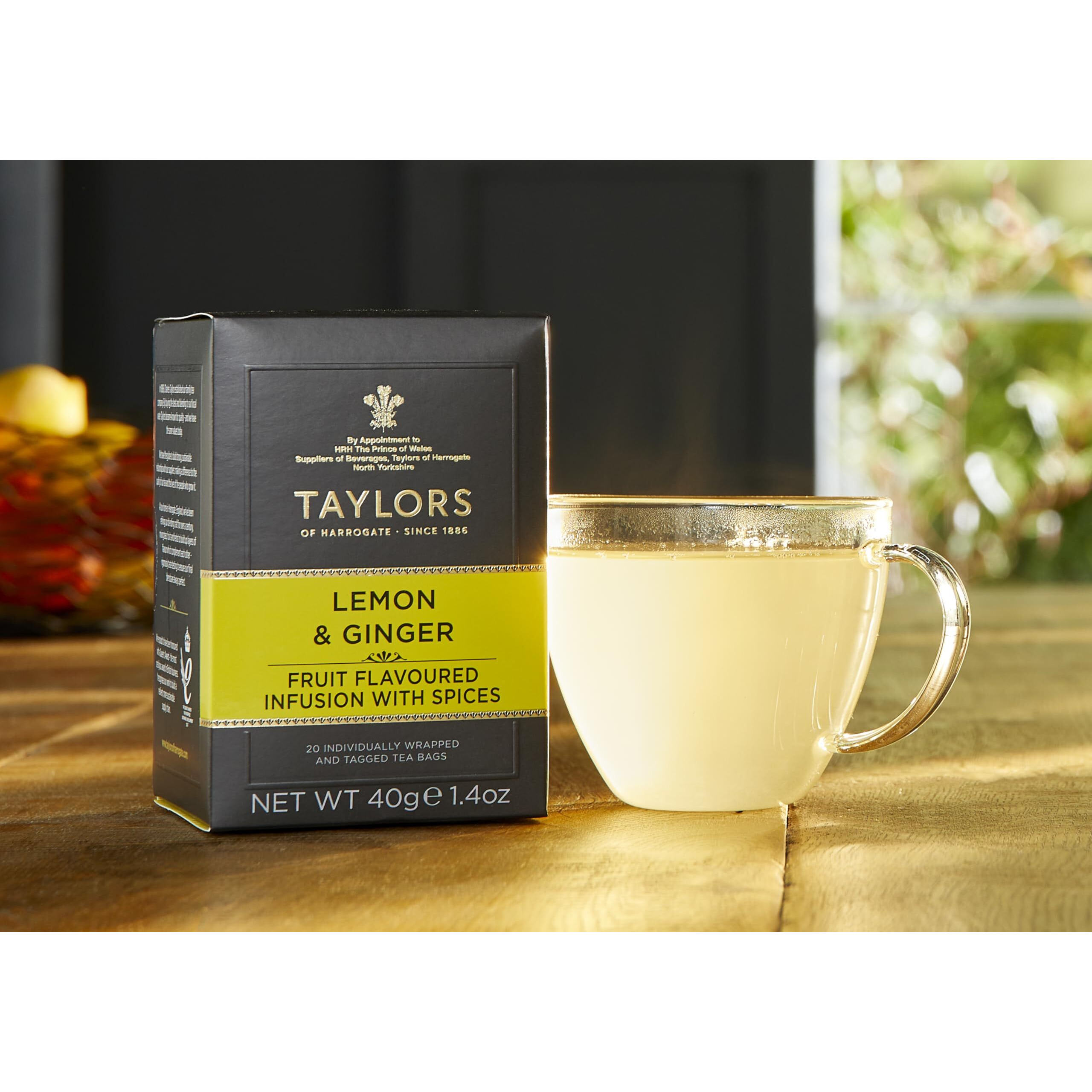 Taylors Of Harrogate Lemon & Ginger Herbal Tea, 20 Count (Pack Of 6)