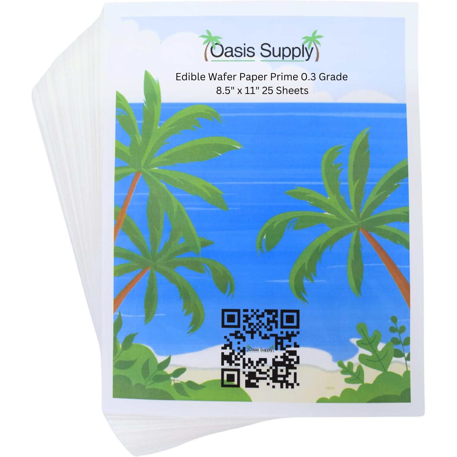 Oasis Supply 25 Piece O-Grade Wafer Paper Pack, 8"" By 11""