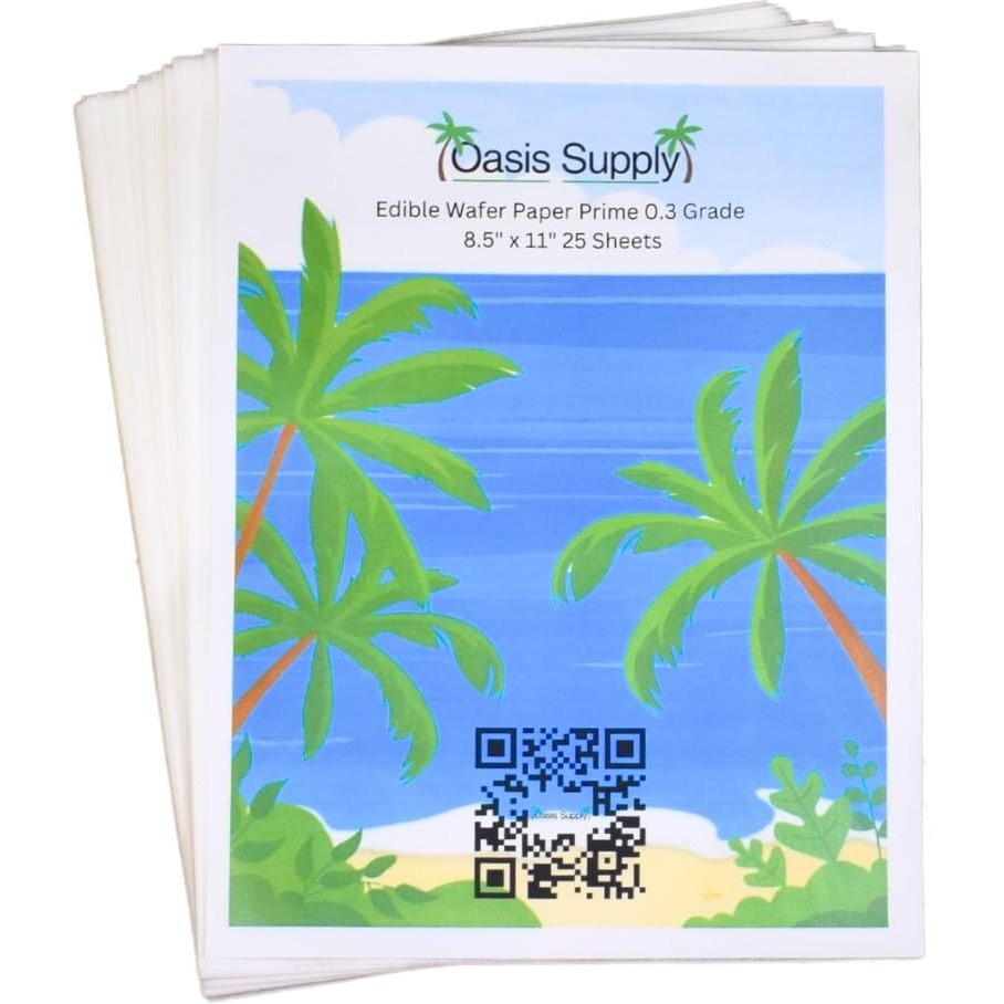 Oasis Supply 25 Piece O-Grade Wafer Paper Pack, 8"" By 11""