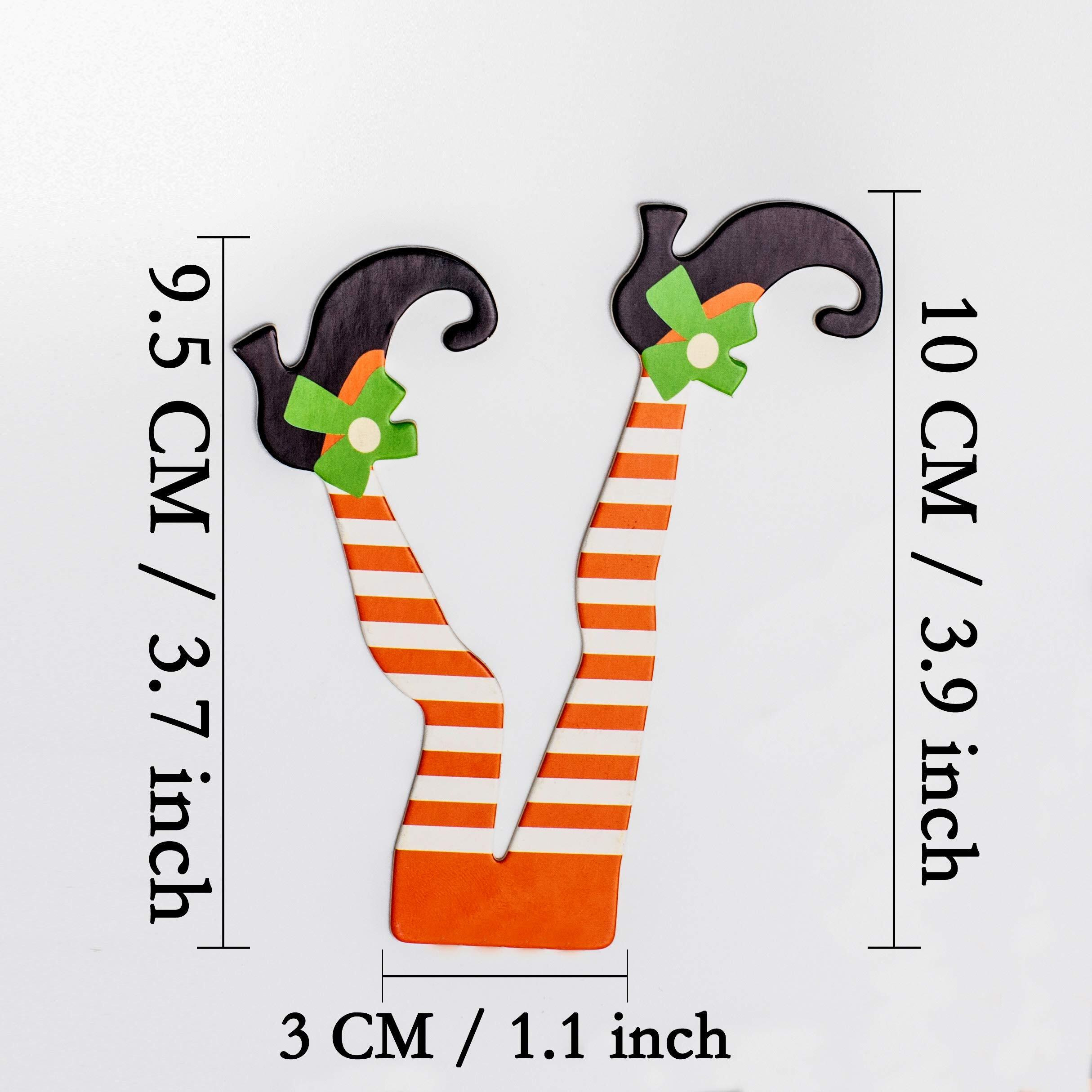 Whaline Halloween Cupcake Toppers Witch Boot Paper Cupcake Decorations For Cupcake Dish Decoration Party Supplies, 30 Pack