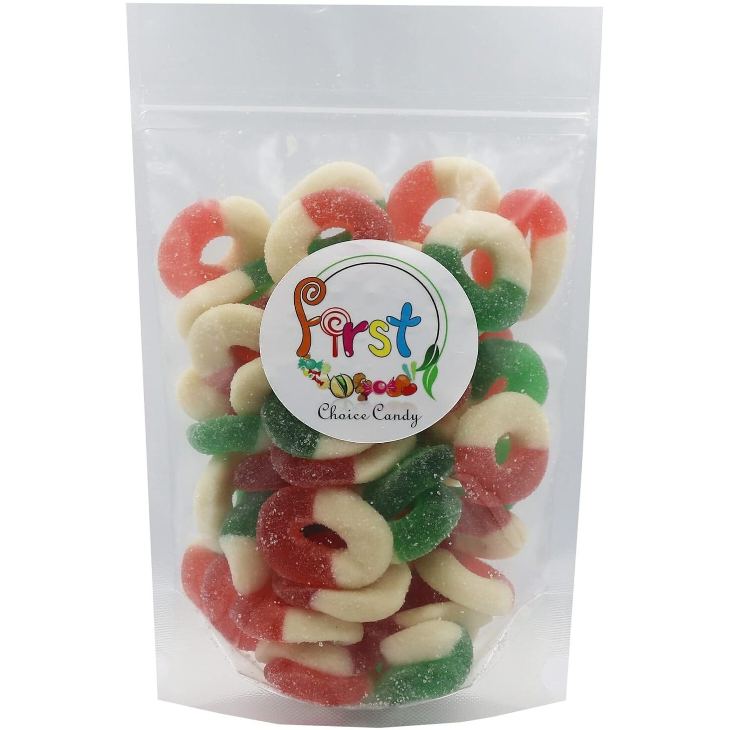 Firstchoicecandy Gummy Rings (Christmas Mix, 2.2 Pound (Pack Of 1))