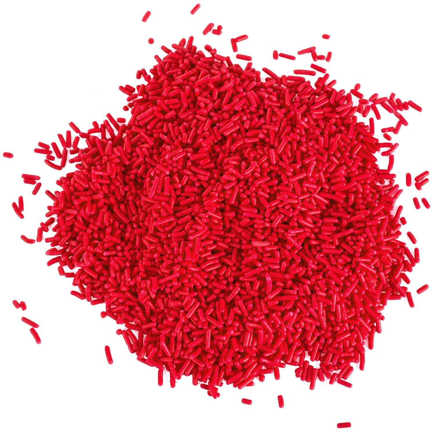 Red Sprinkles - 2.2 Pounds - Bulk Red Sprinkles - Red Halloween Sprinkles - Red Christmas Sprinkles For Cake Decorating - Ice Cream Sprinkles - Red Jimmies For Cookies, Cupcakes